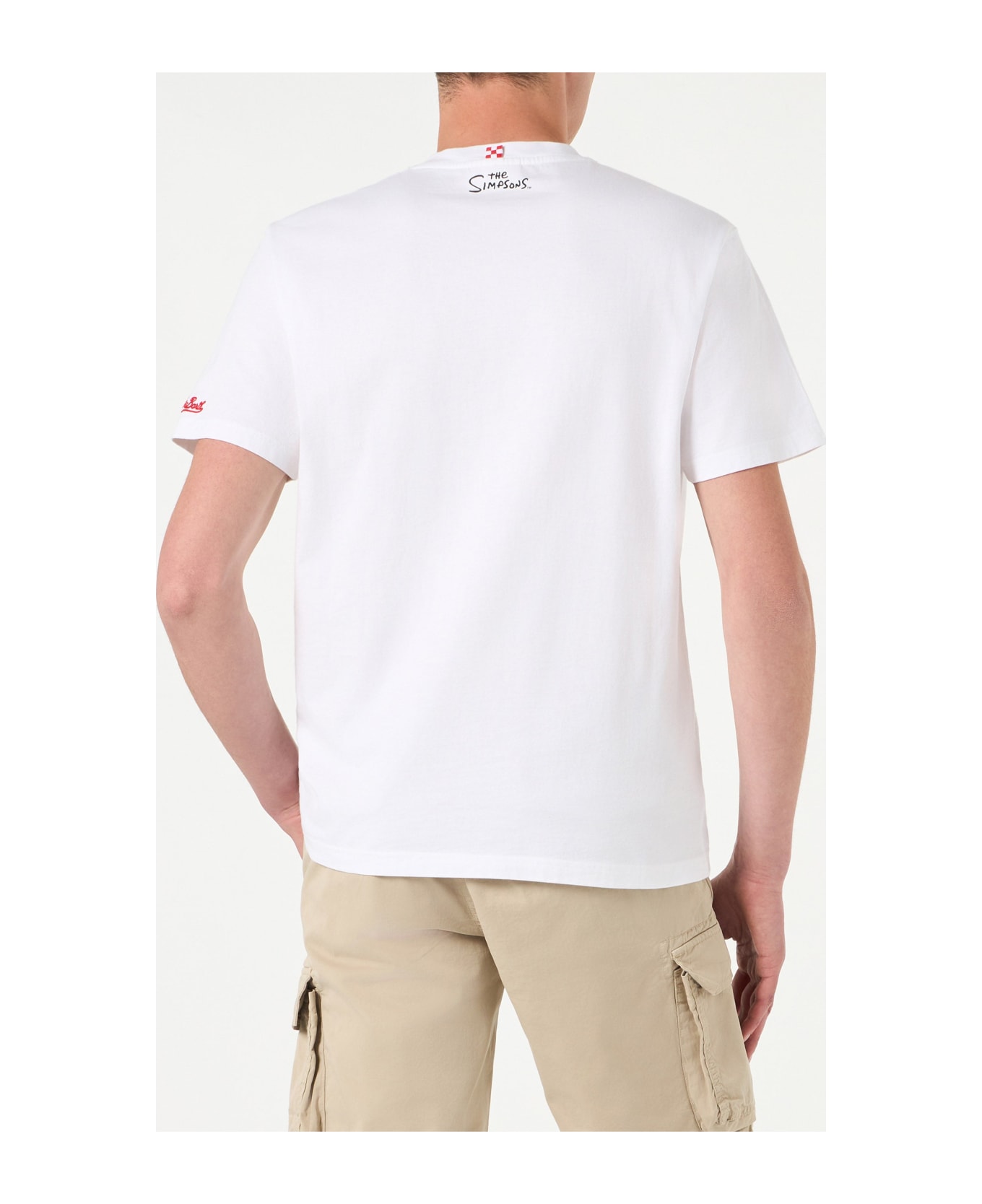 MC2 Saint Barth Man Cotton T-shirt With Homer Print | The Simpsons Special Edition - WHITE