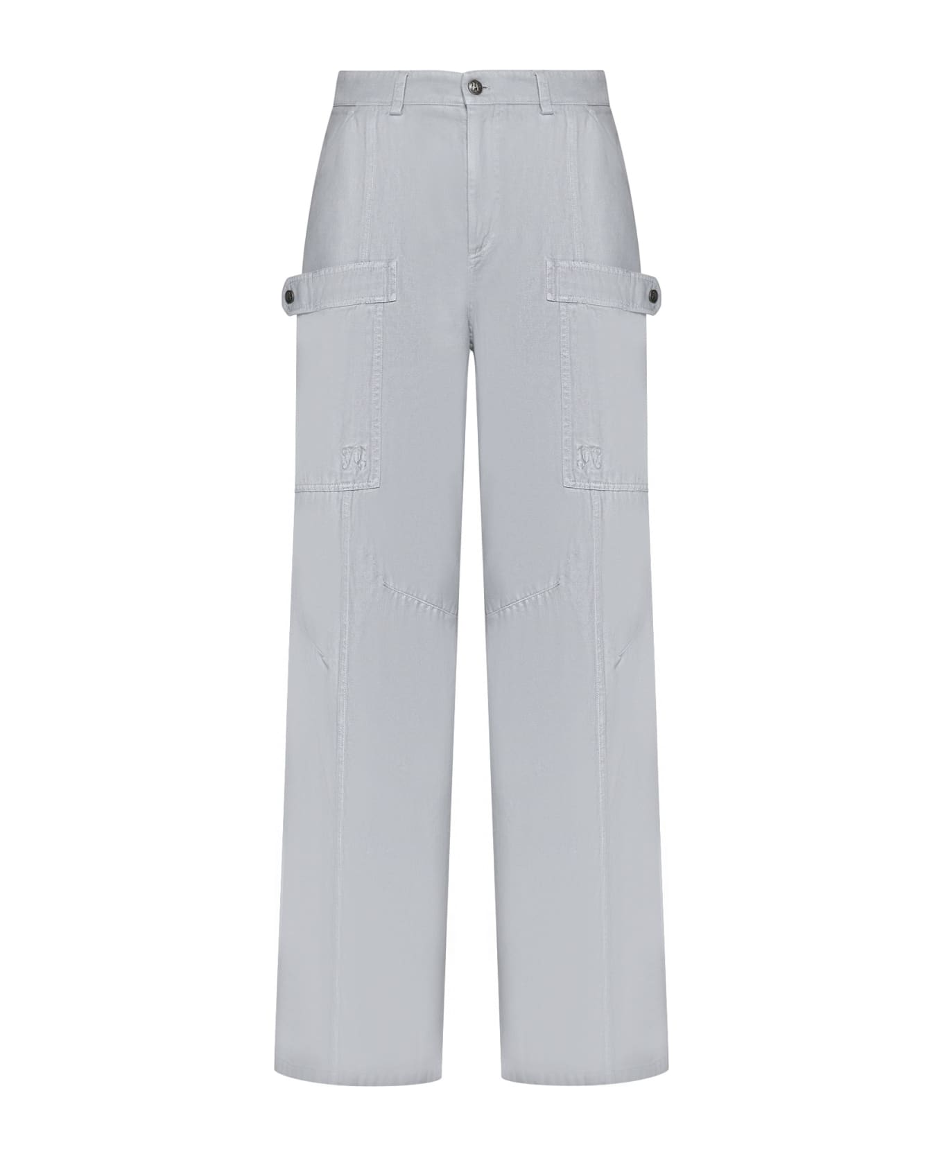 Palm Angels Wide-leg Mid-rise Trousers - Light grey light ボトムス