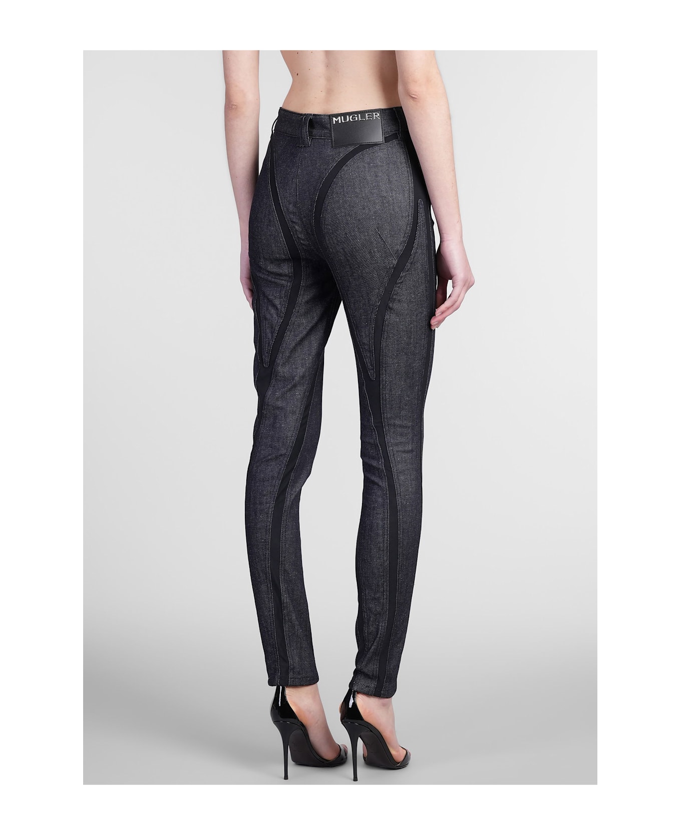 Mugler Jeans In Blue Denim - blue