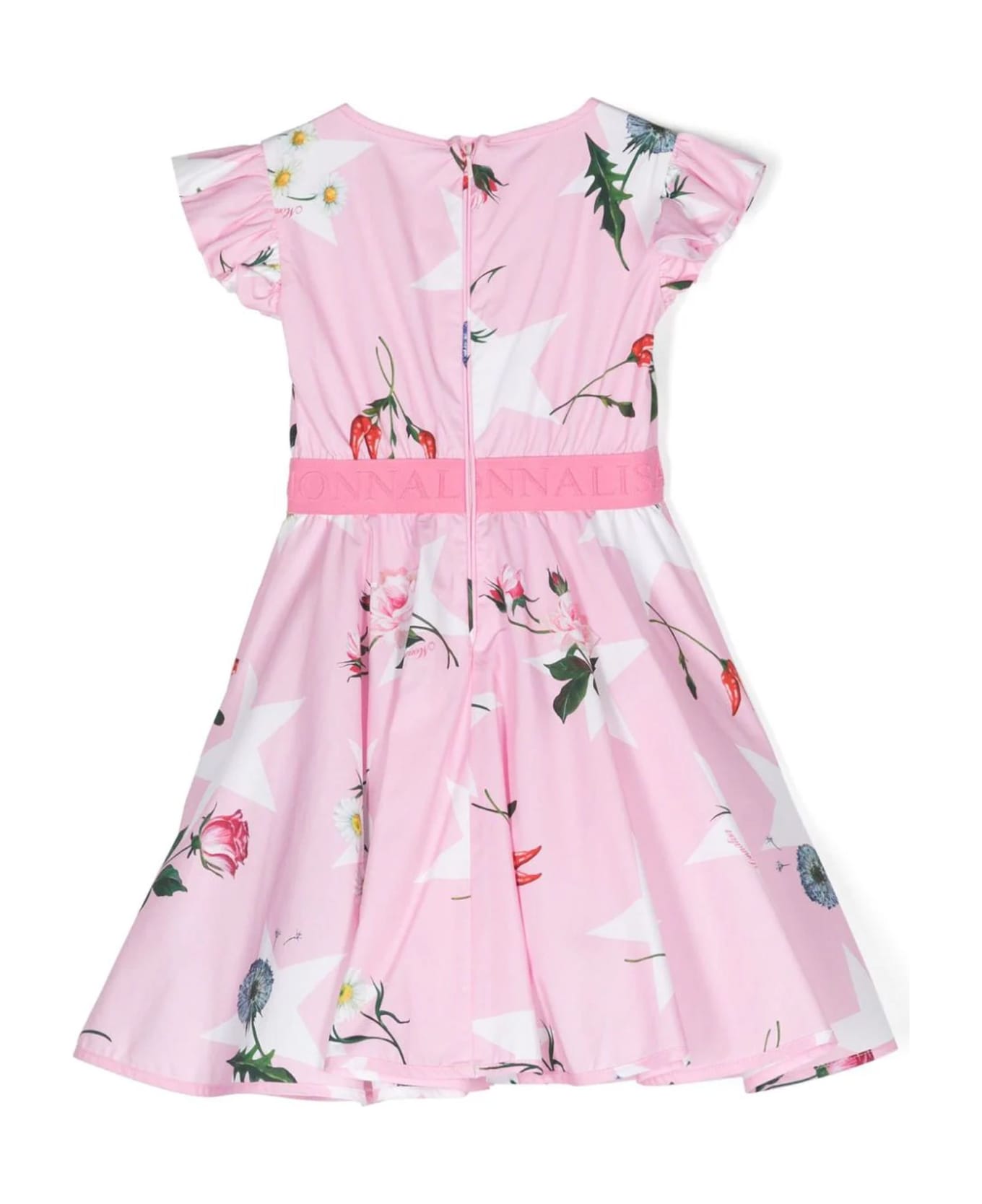 Monnalisa Pink Cotton Dress - PINK