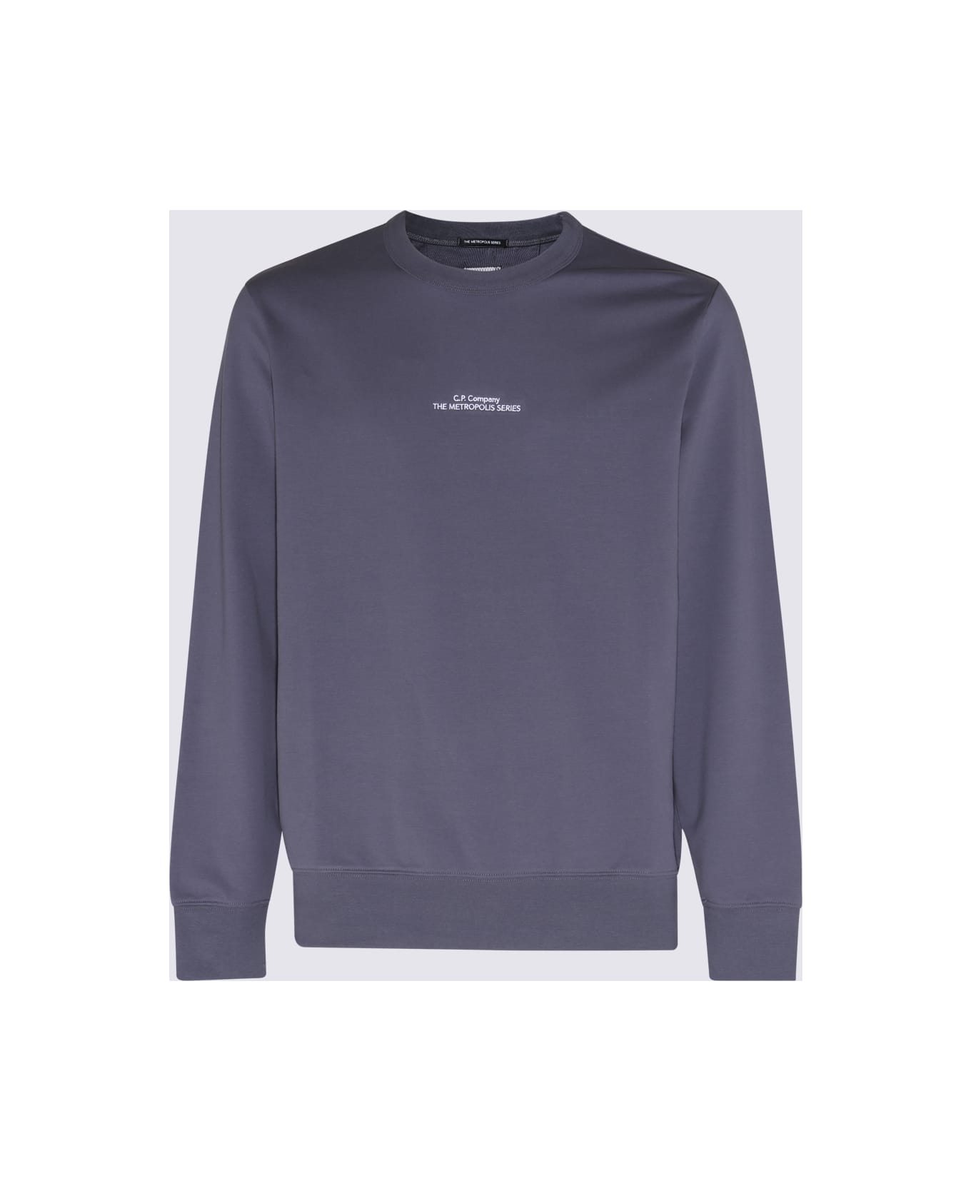 C.P. Company Ash Grey Cotton Metropolis Sweatshirt - BLUE/GREY