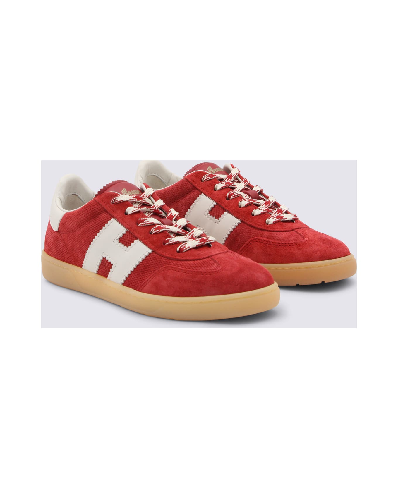 Hogan Red Leather Cool Sneakers - Red