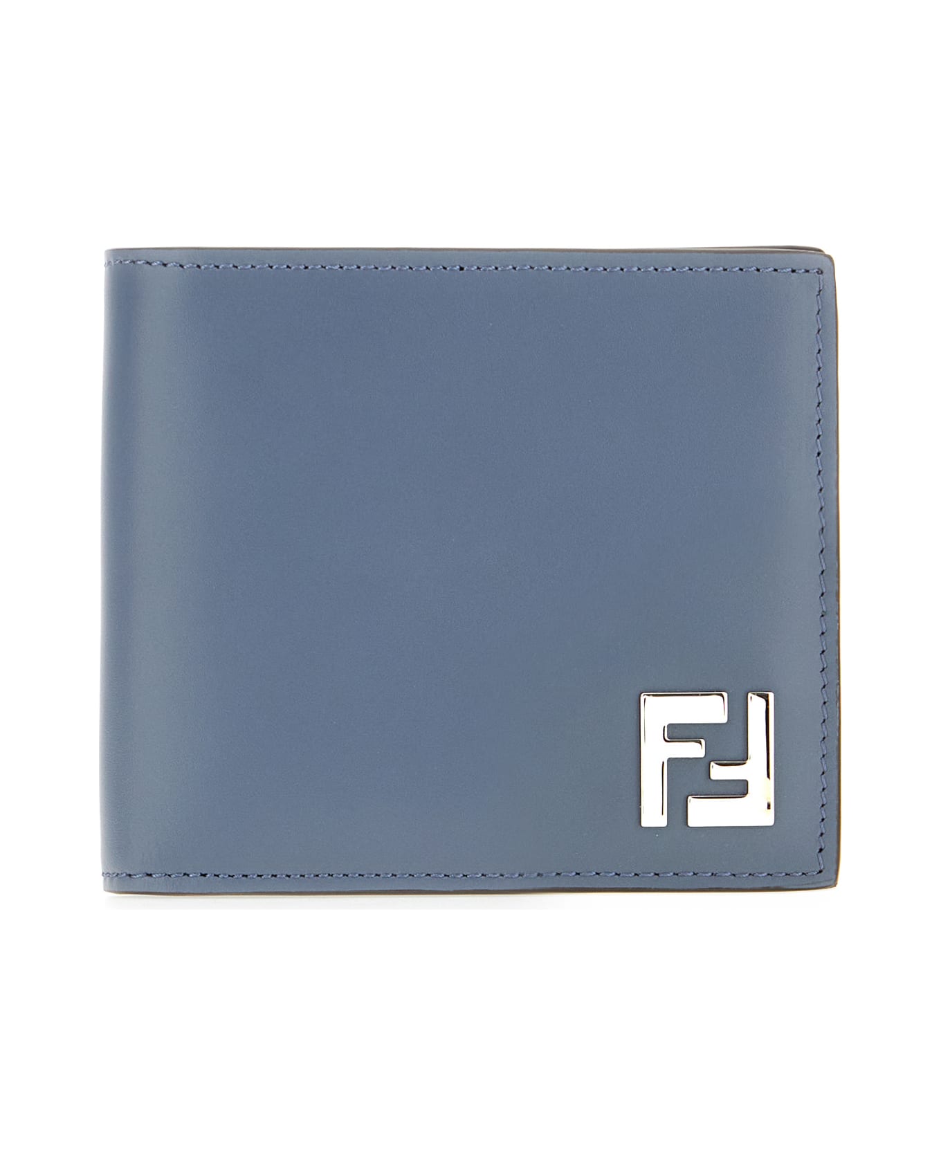 Fendi Denim Blue Leather Wallet - MIRTO MARRONE