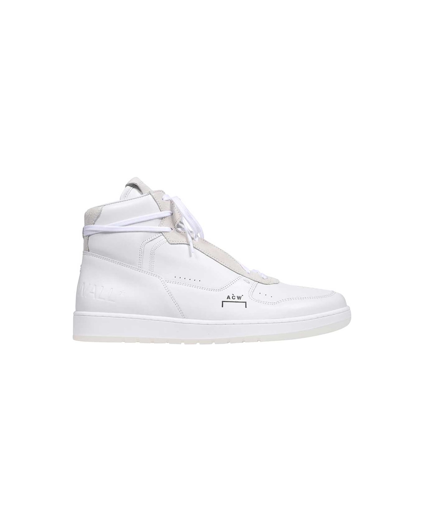A-COLD-WALL Leather High-top Sneakers - White