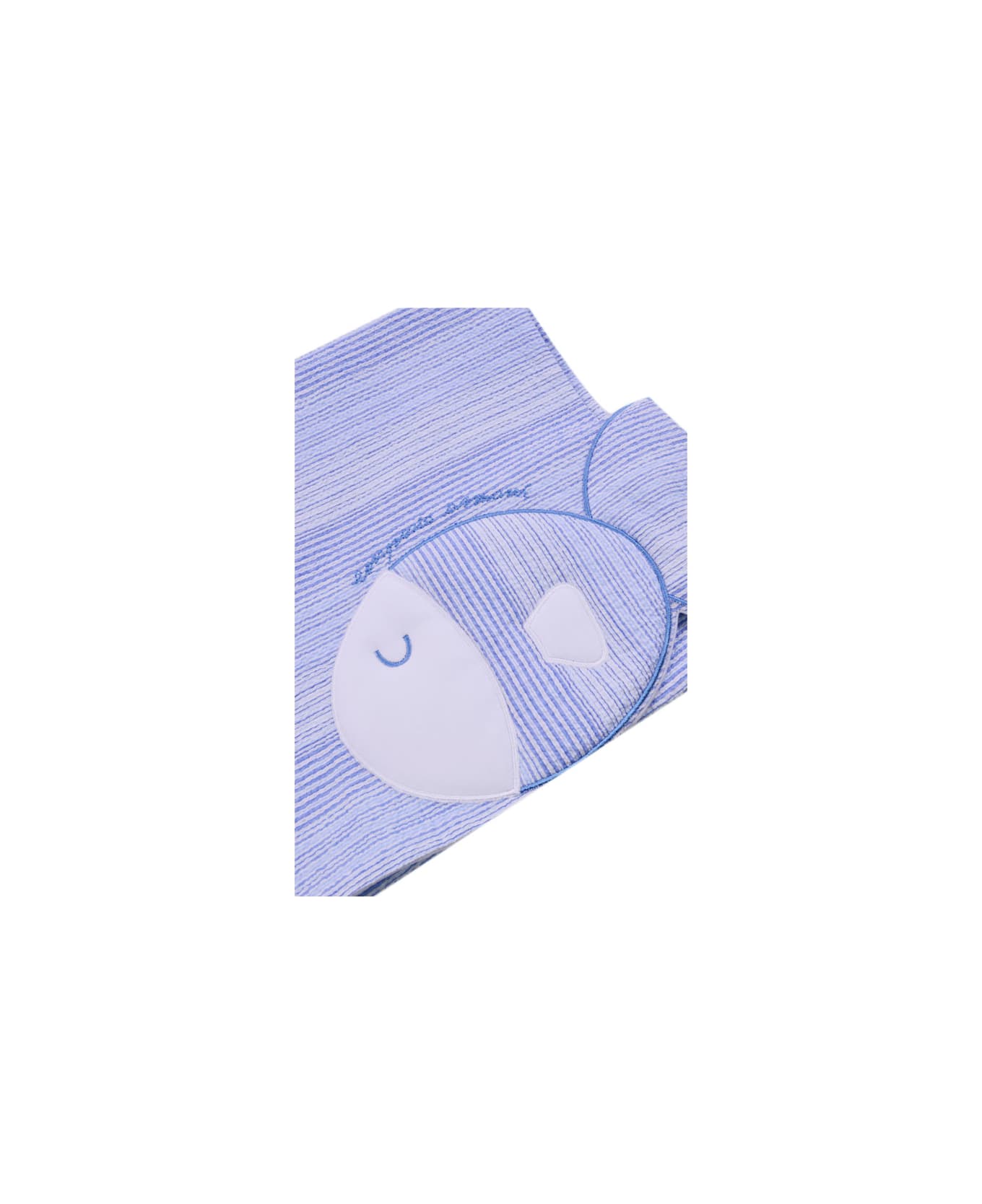 Emporio Armani Striped Cotton Blanket - Light blue アクセサリー＆ギフト