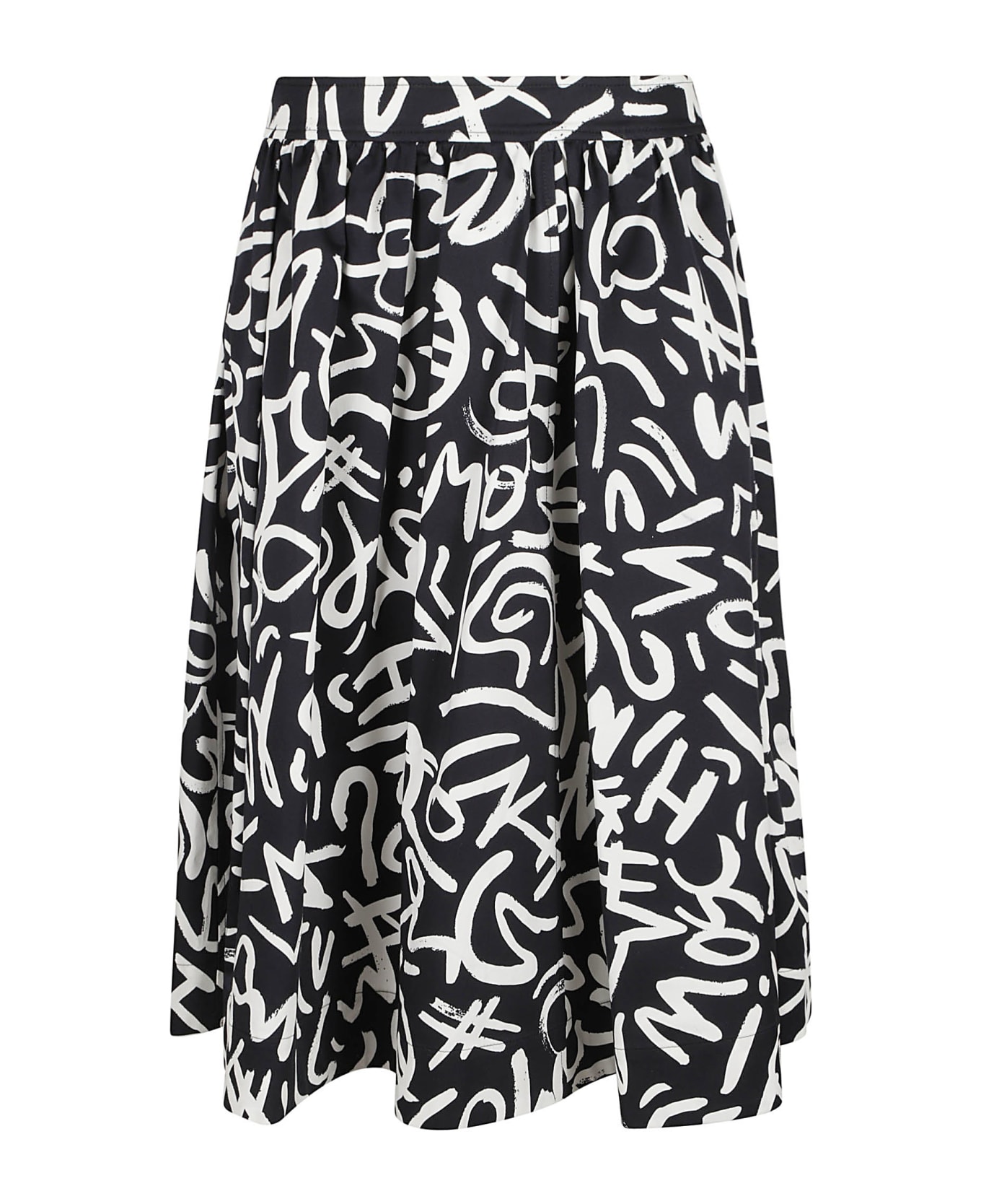 Moschino Monogram Print Skirt - Black スカート