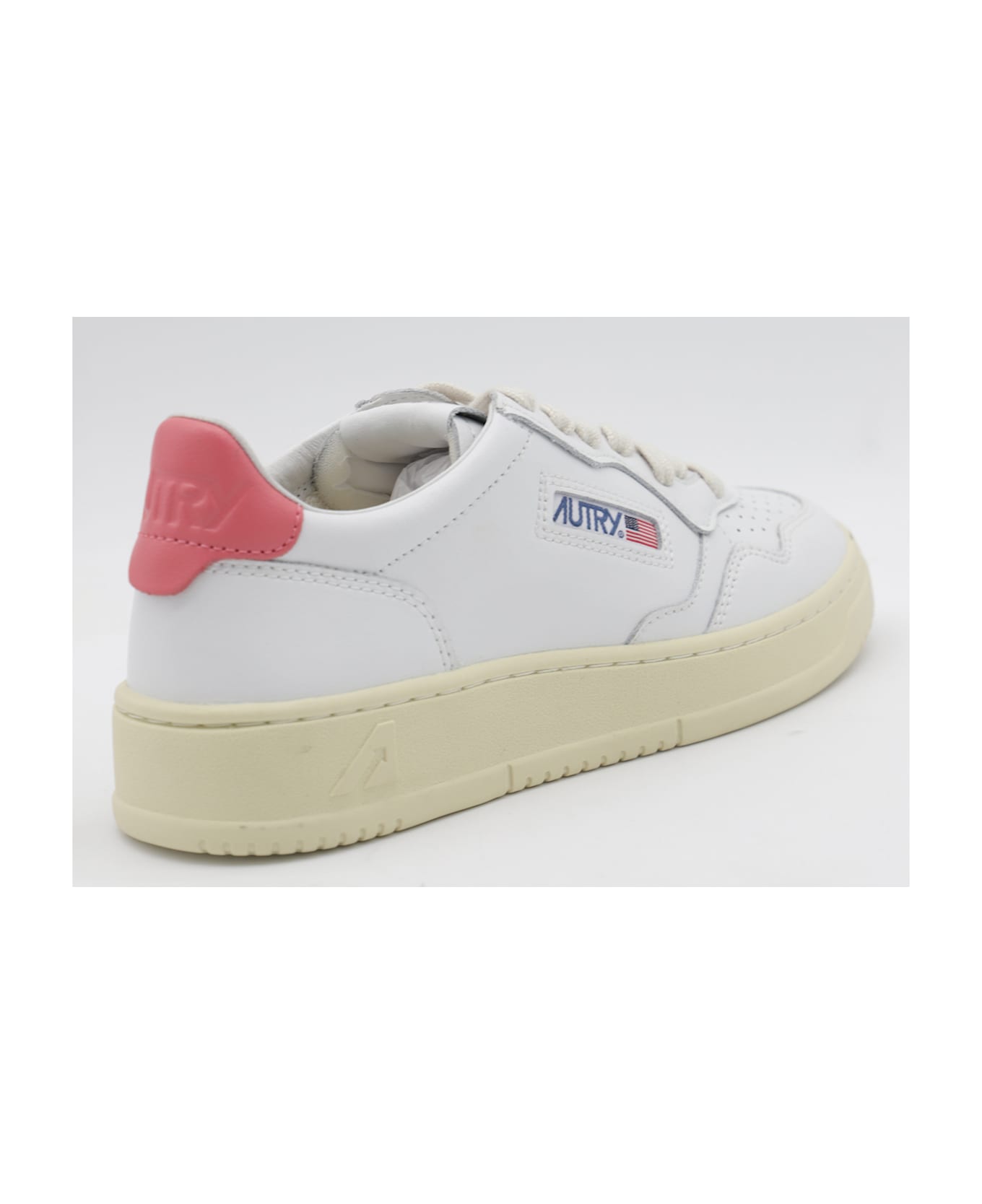 Autry White And Pink Sneakers - Bianco+rosa