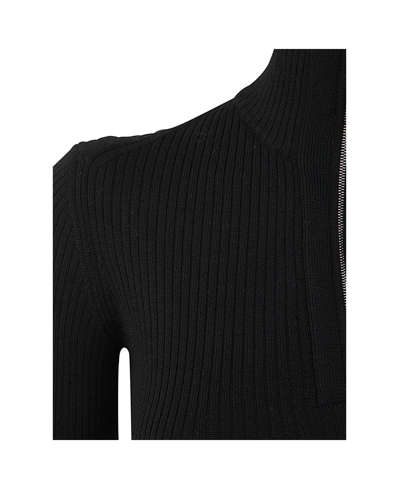Y/Project Double Collar Fitted Sweater - Evergreen Black