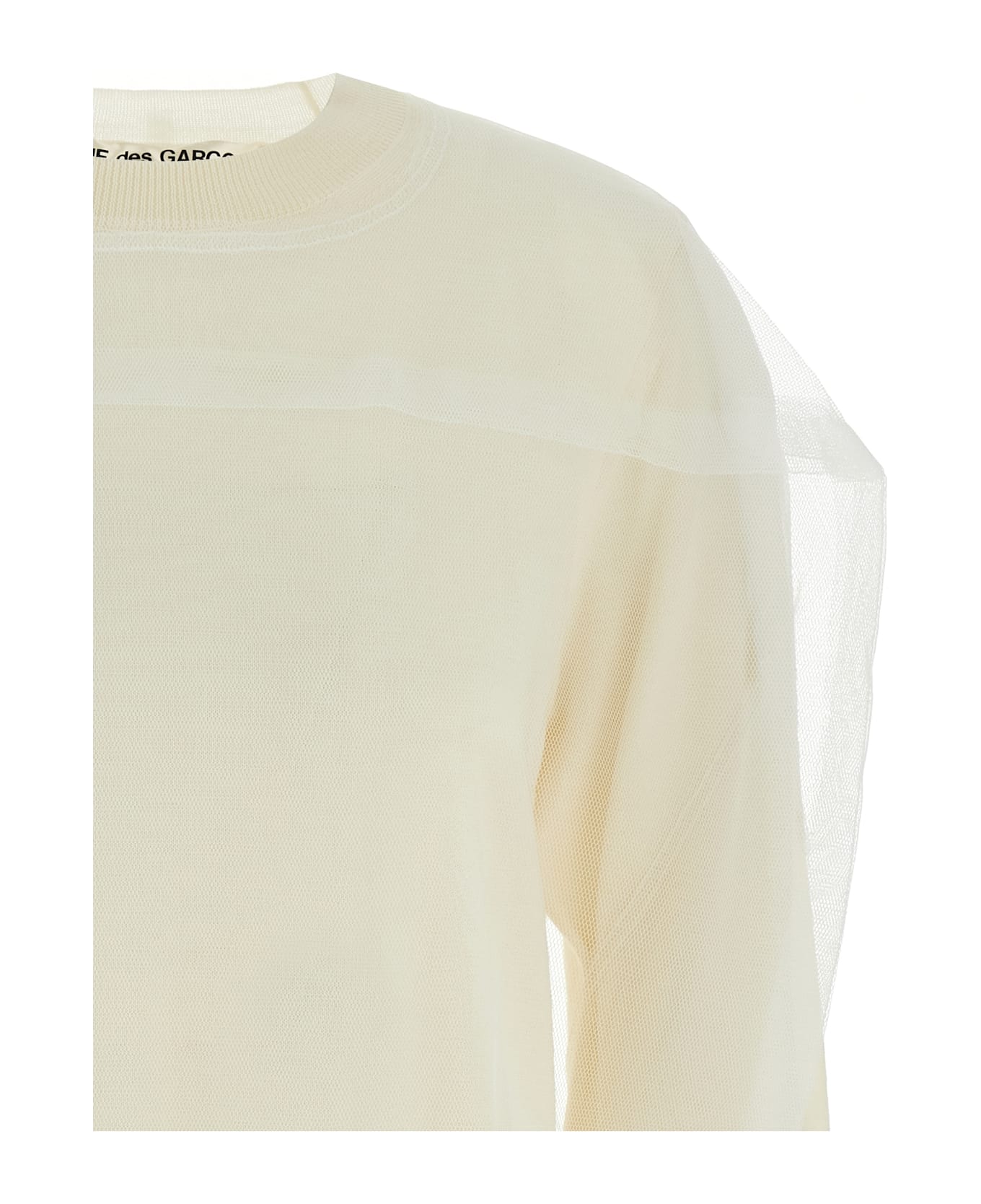 Comme des Garçons Tulle Sweater - White