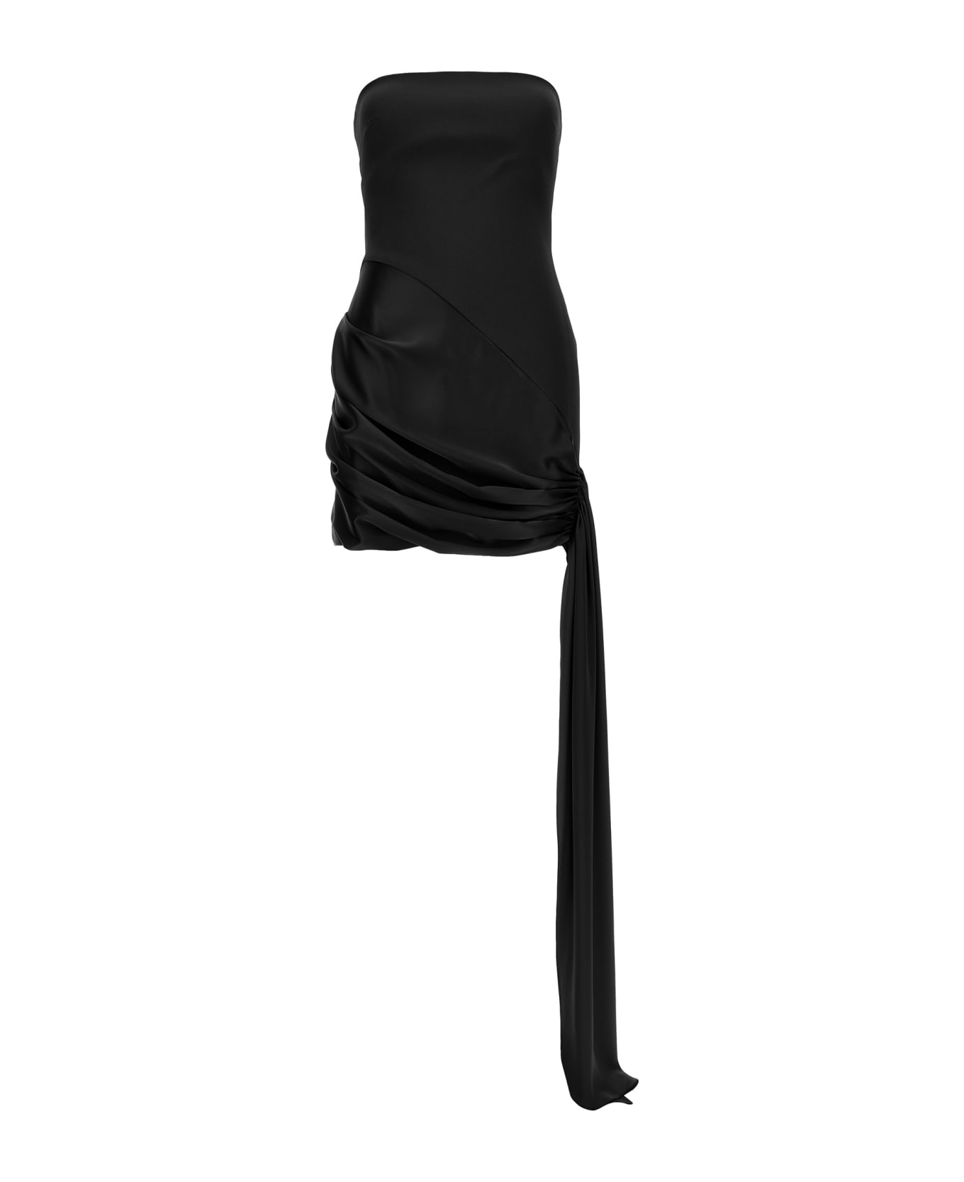 David Koma 'asymmetric Hem Strapless Mini' Dress - Black   ワンピース＆ドレス