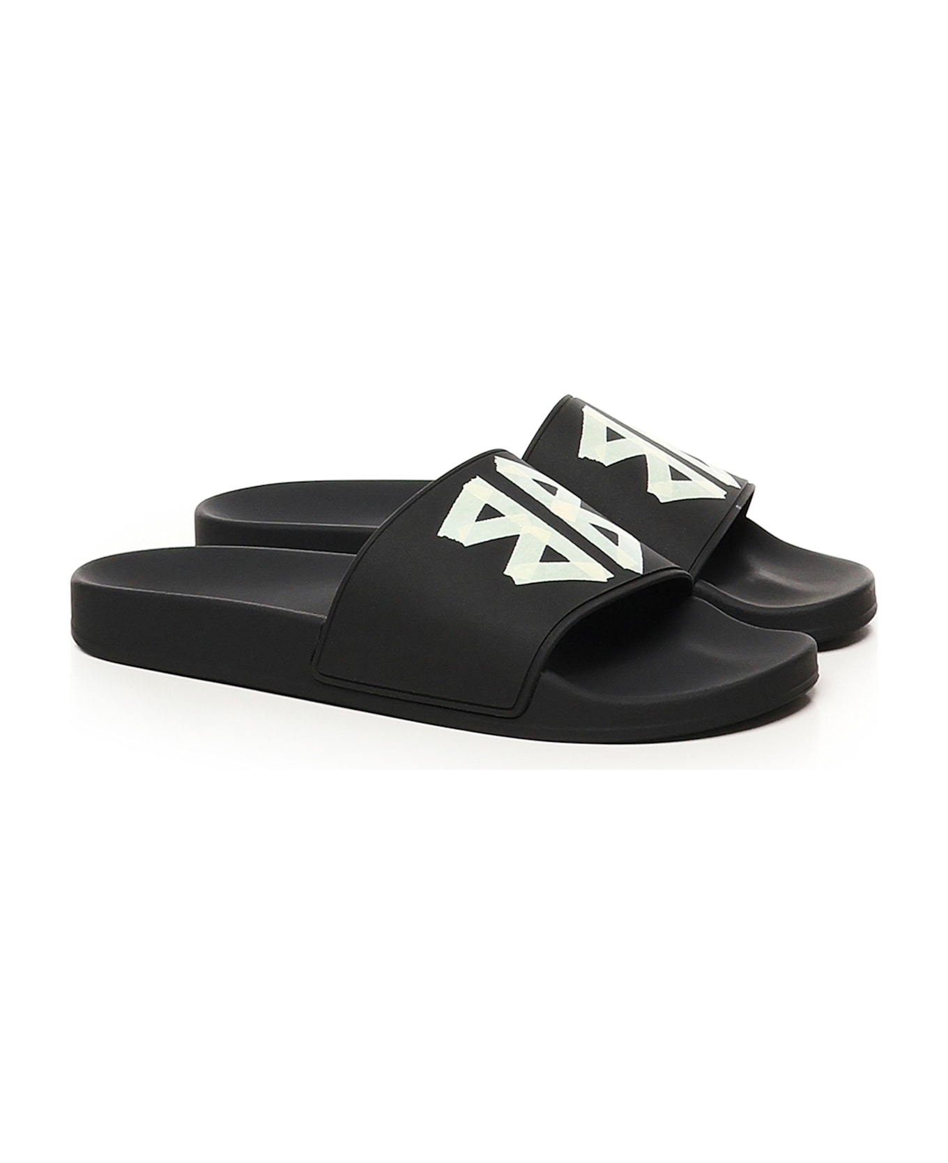 Balenciaga Slide Pool In Rubber - Black
