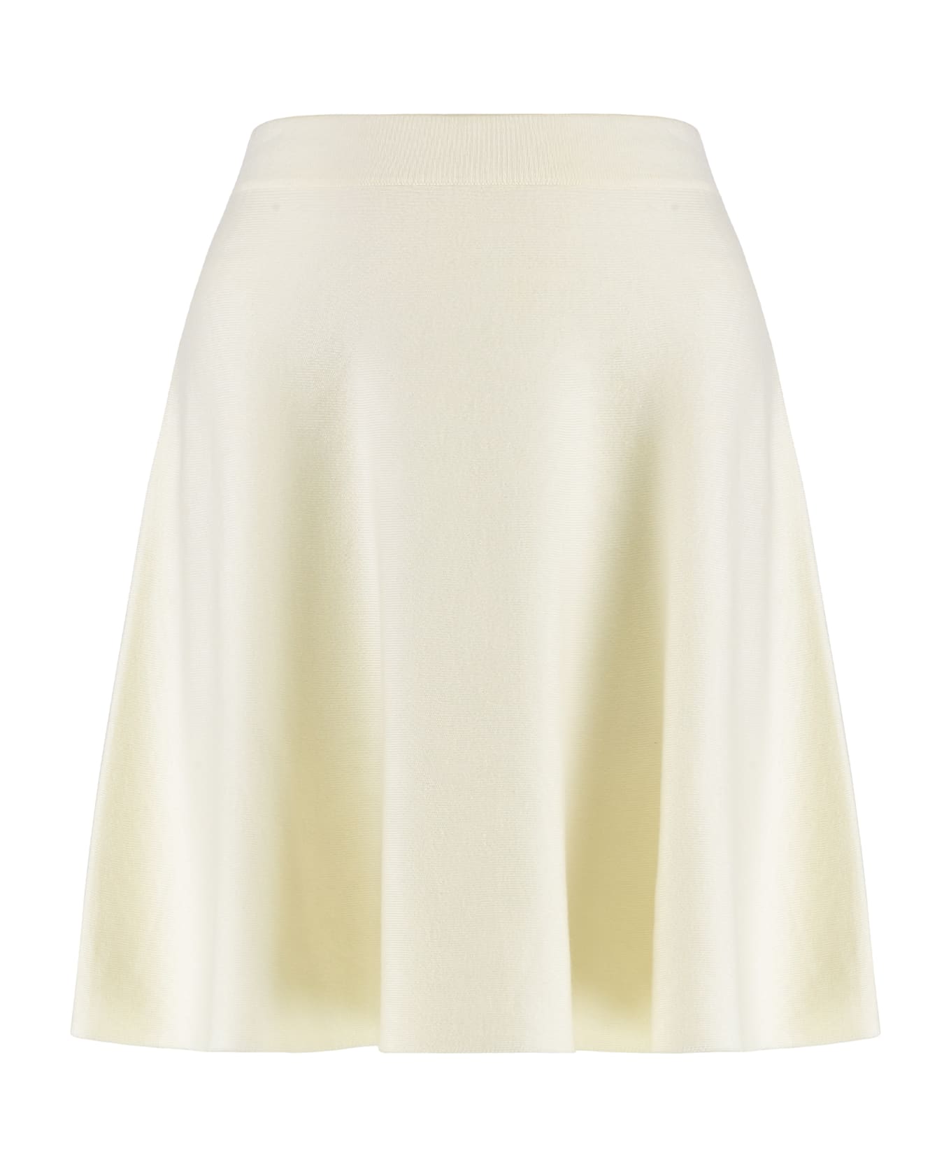 Max Mara Miniskirt Ubalda In Crêpe Cotton - White