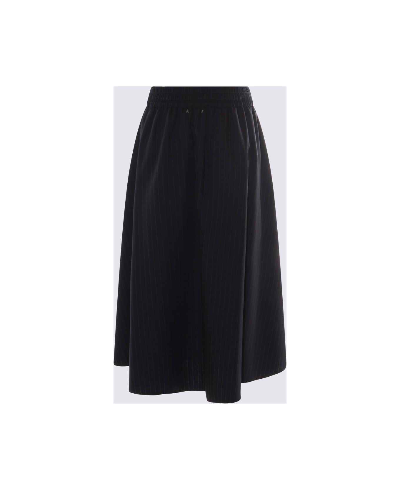 Golden Goose Dark Navy Wool Skirt - Blue