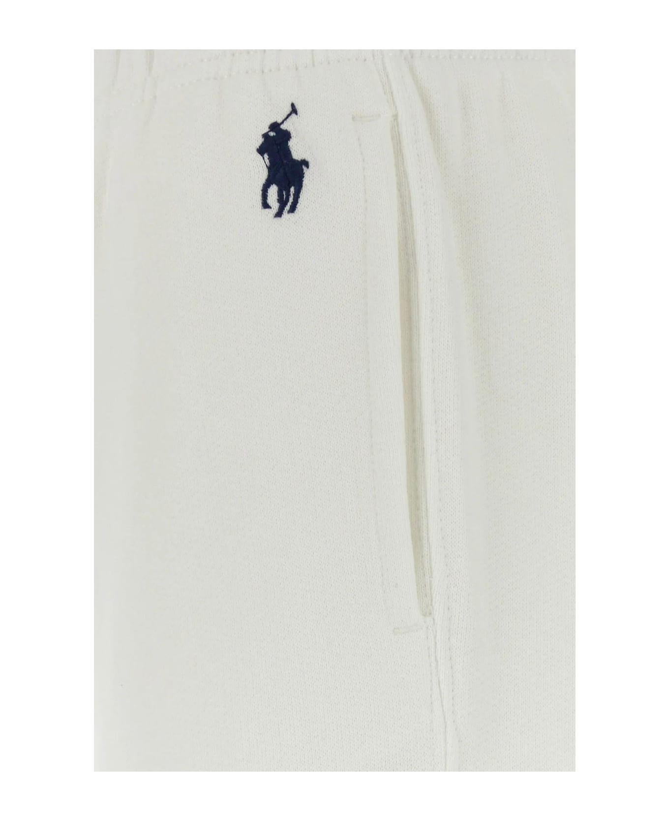 Polo Ralph Lauren White Cotton Blend Joggers Polo Ralph Lauren - White ボトムス