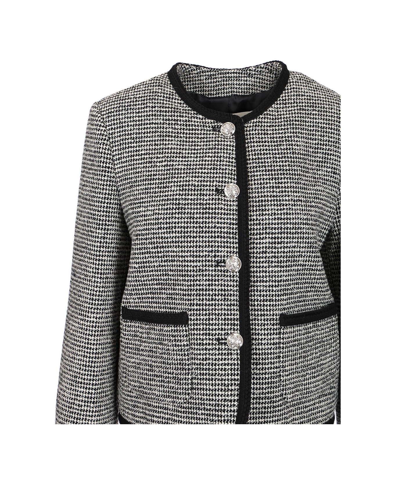 Dunst Boucle Tweed Jacket - BLACK/WHITE