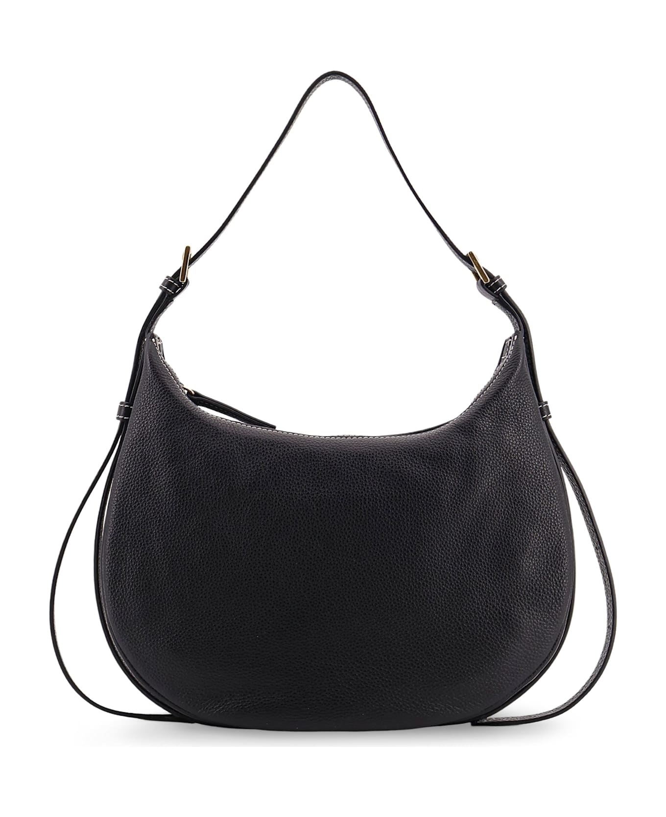 ATP Atelier Liveri Leather Shoulder Bag - Black Contrast Stitch