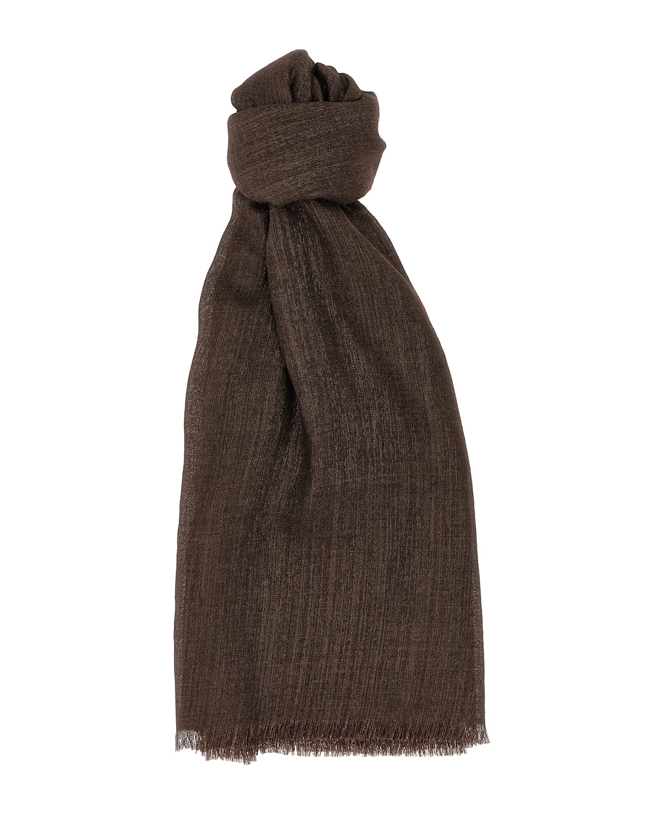 Brunello Cucinelli Lurex Scarf - Brown