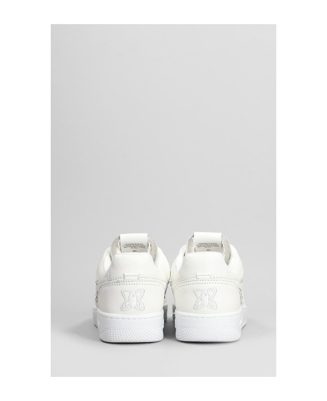 Enterprise Japan Egg Rocket Sneakers In White Leather