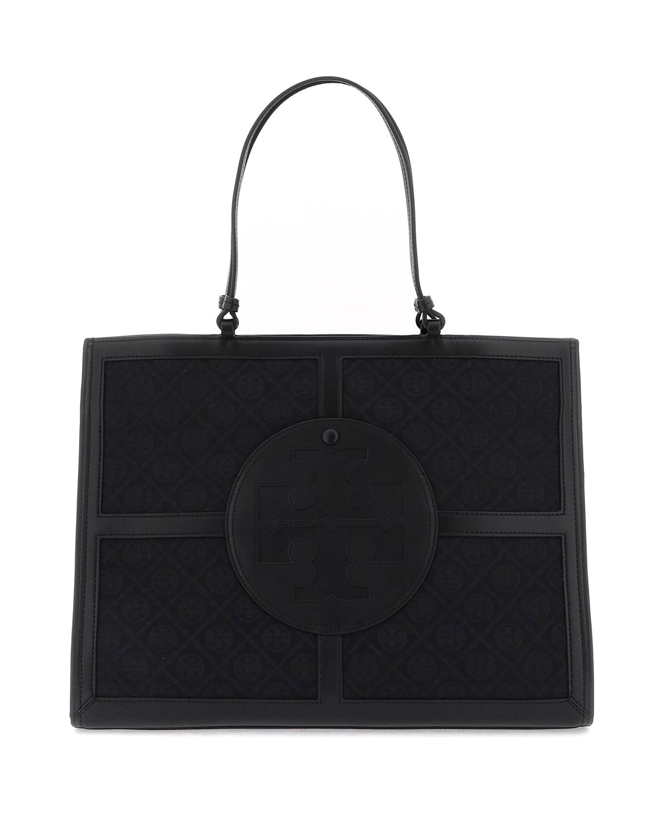 Tory Burch Large T Monogram Tote Bag - Black