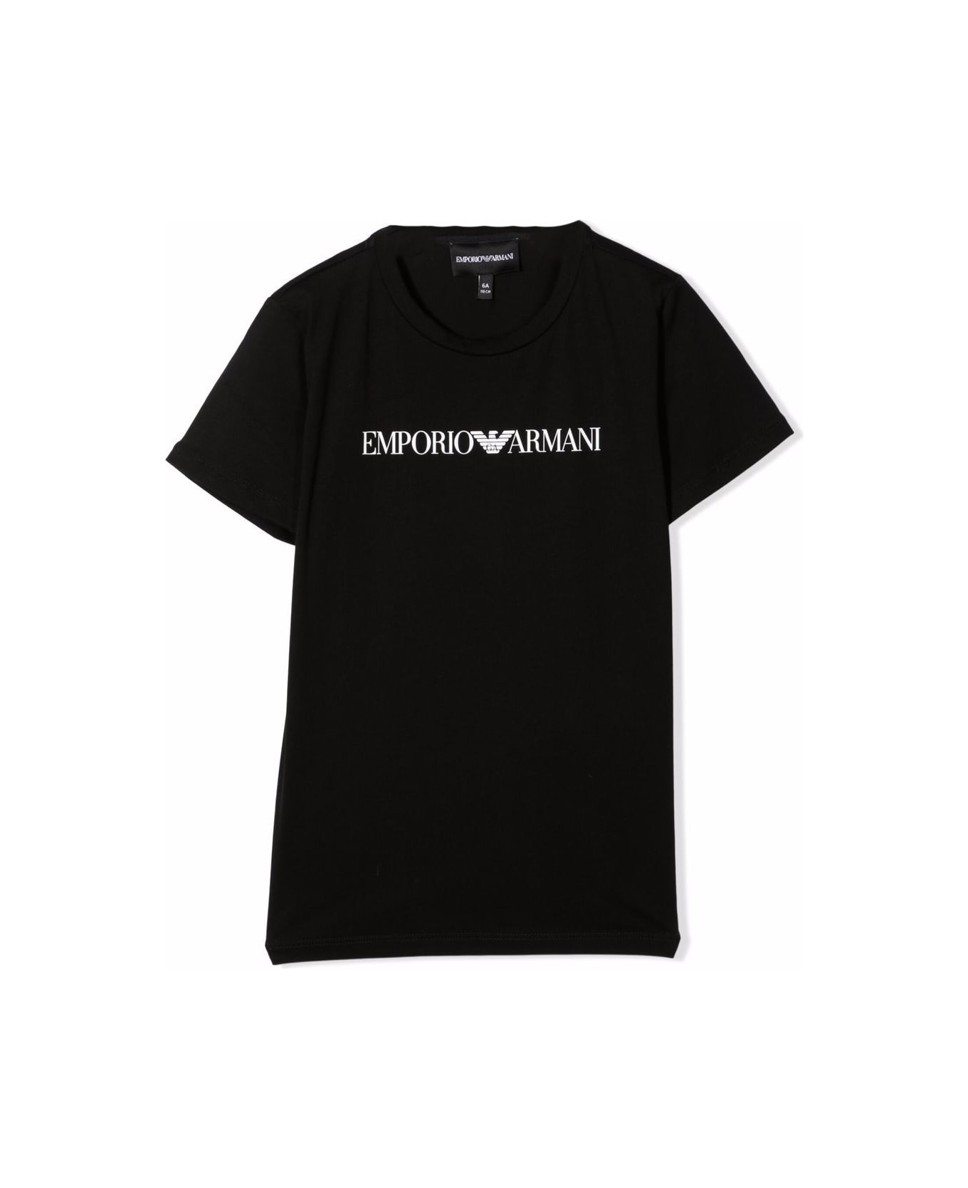 Emporio Armani T-shirt With Print - Nero Logo Tシャツ＆ポロシャツ