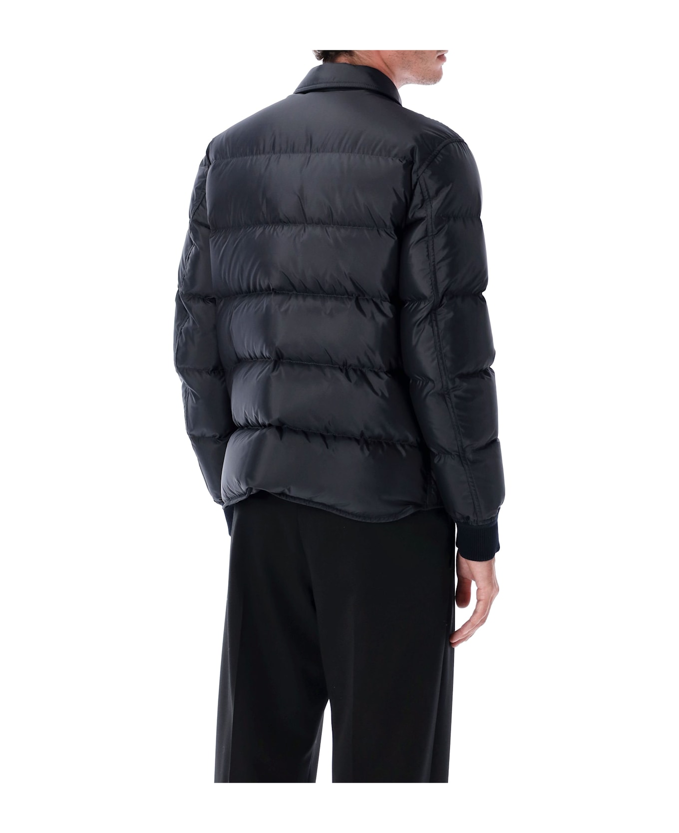 Tom Ford Techno Satin Down Outershirt - NIGHT INDIGO