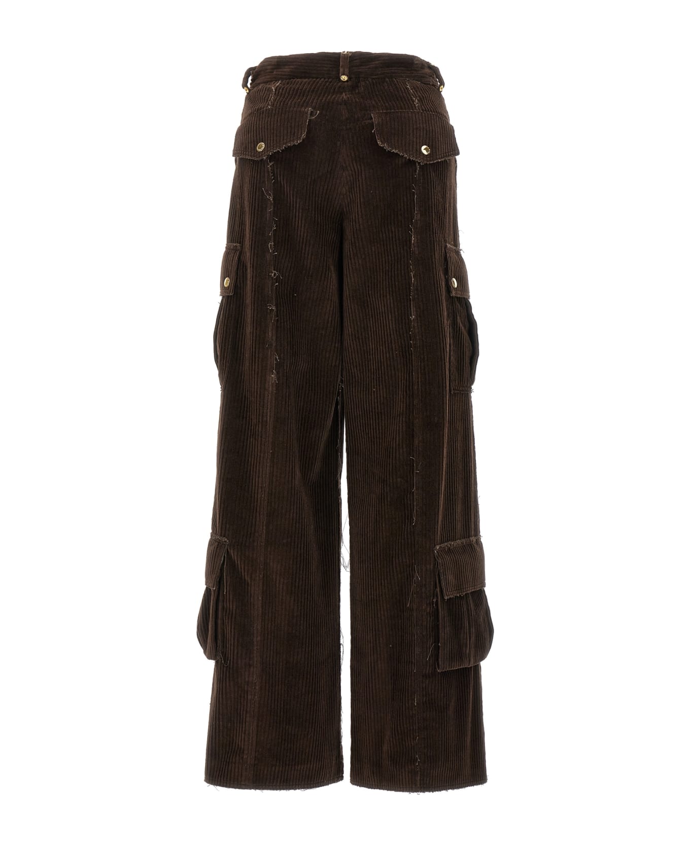 Dolce & Gabbana Ribbed Cargo Pants - Brown