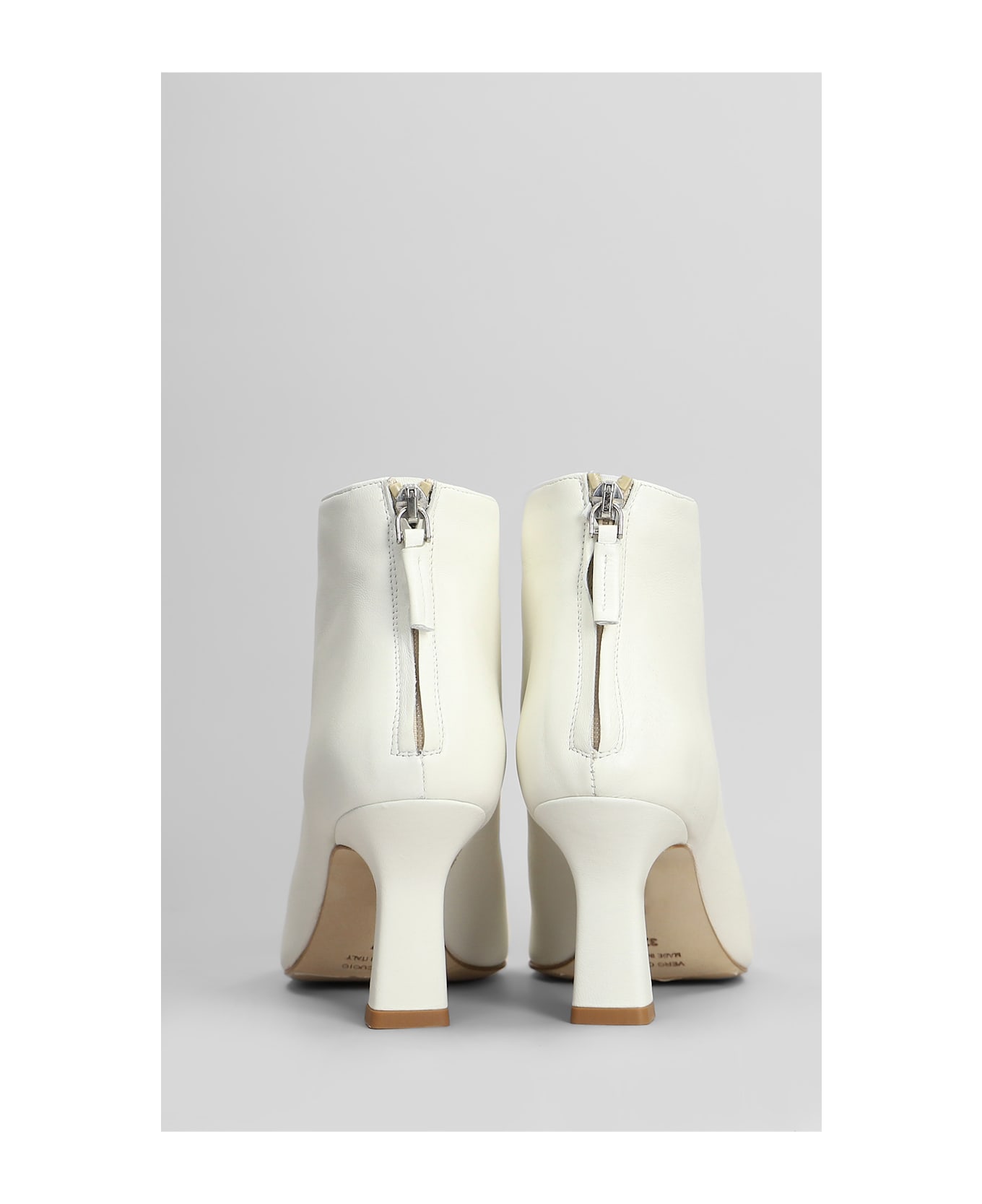 The Seller High Heels Ankle Boots In White Leather - white