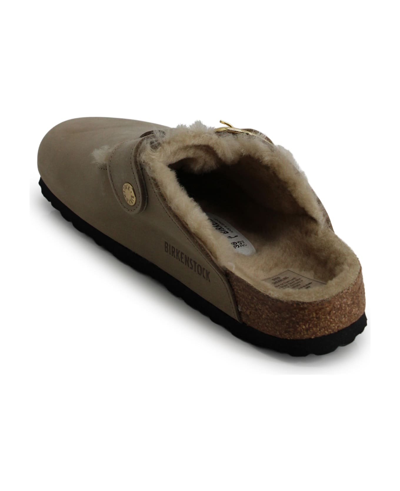 Birkenstock Boston Big Buckle Shearling - Tabacco Rown