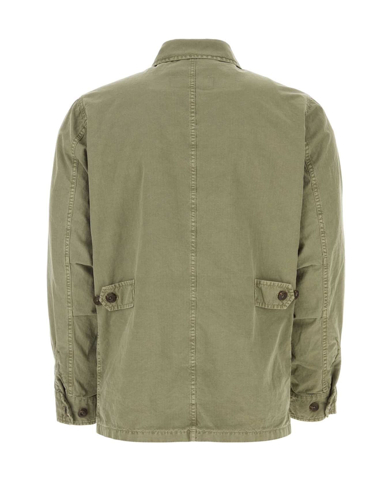 Fay Sage Green Cotton Jungle Jacket - VERDE
