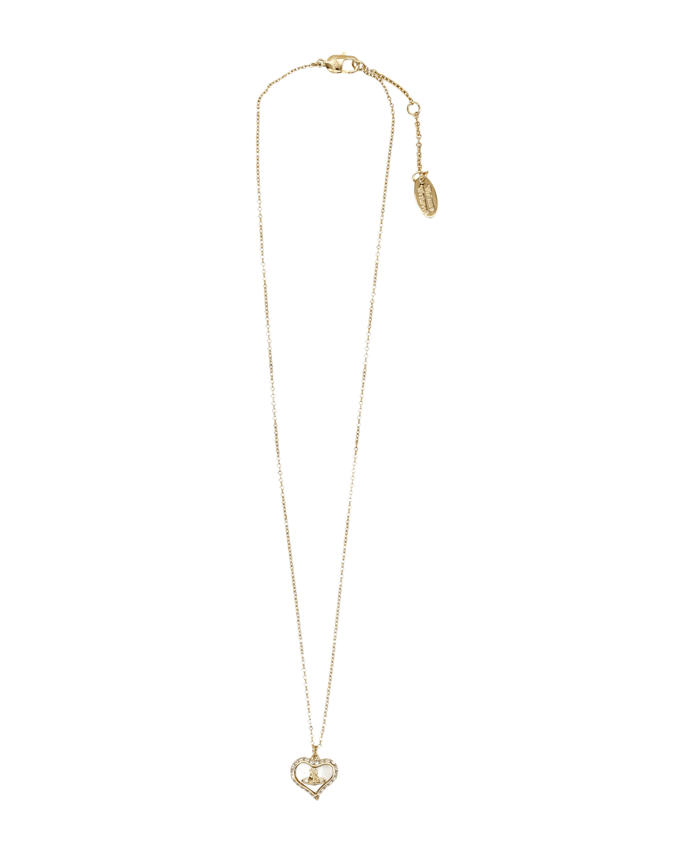 Vivienne Westwood Petra Pendant Necklace - GOLD / WHITE PEARL TINT MOP / WHITE