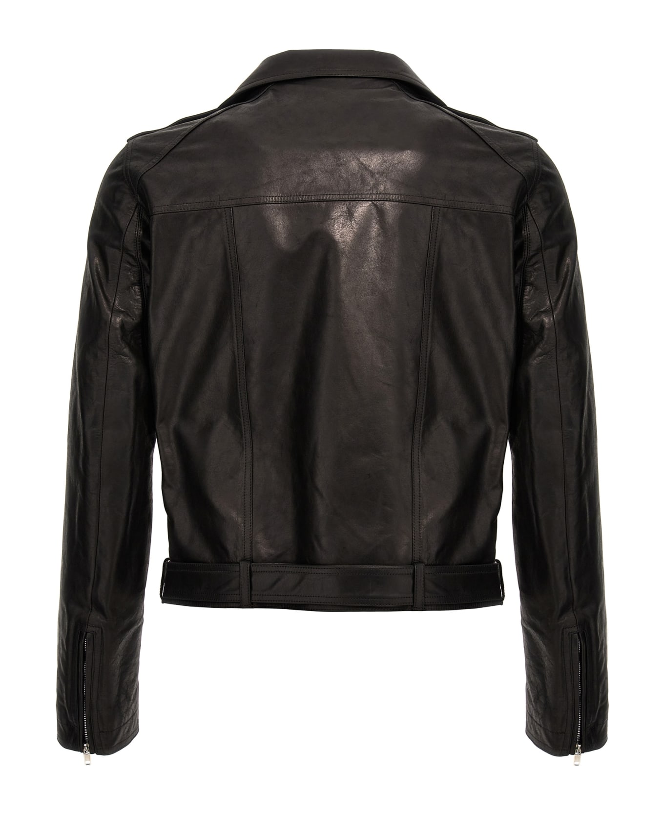 Rick Owens Leather Biker Jacket - Black