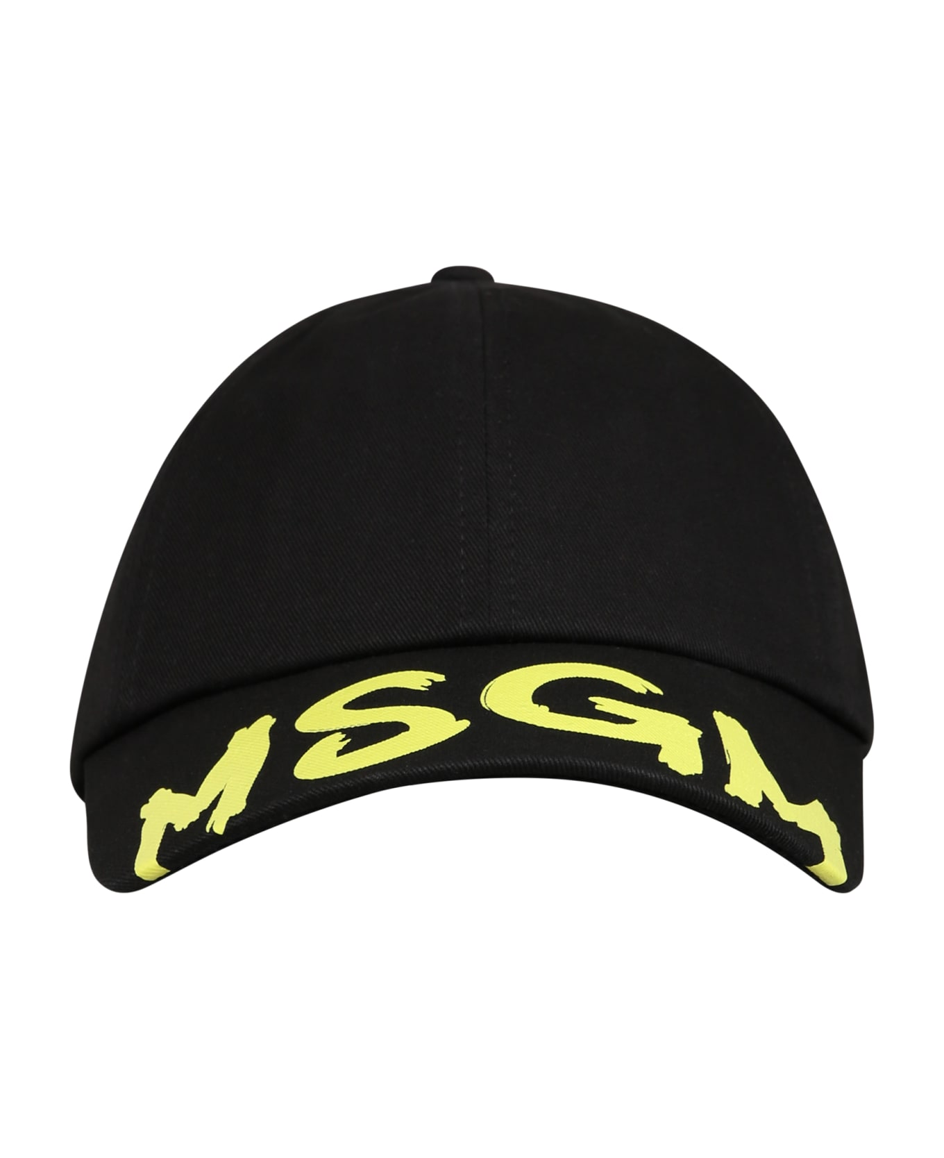 MSGM Black Hat For Boy With Logo - Black