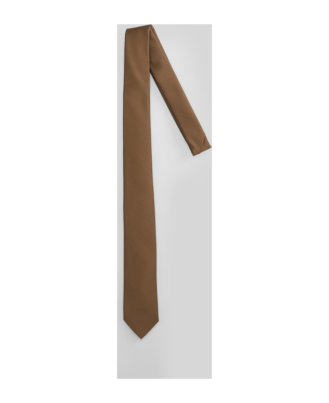 Lardini Tie In Khaki Wool - khaki