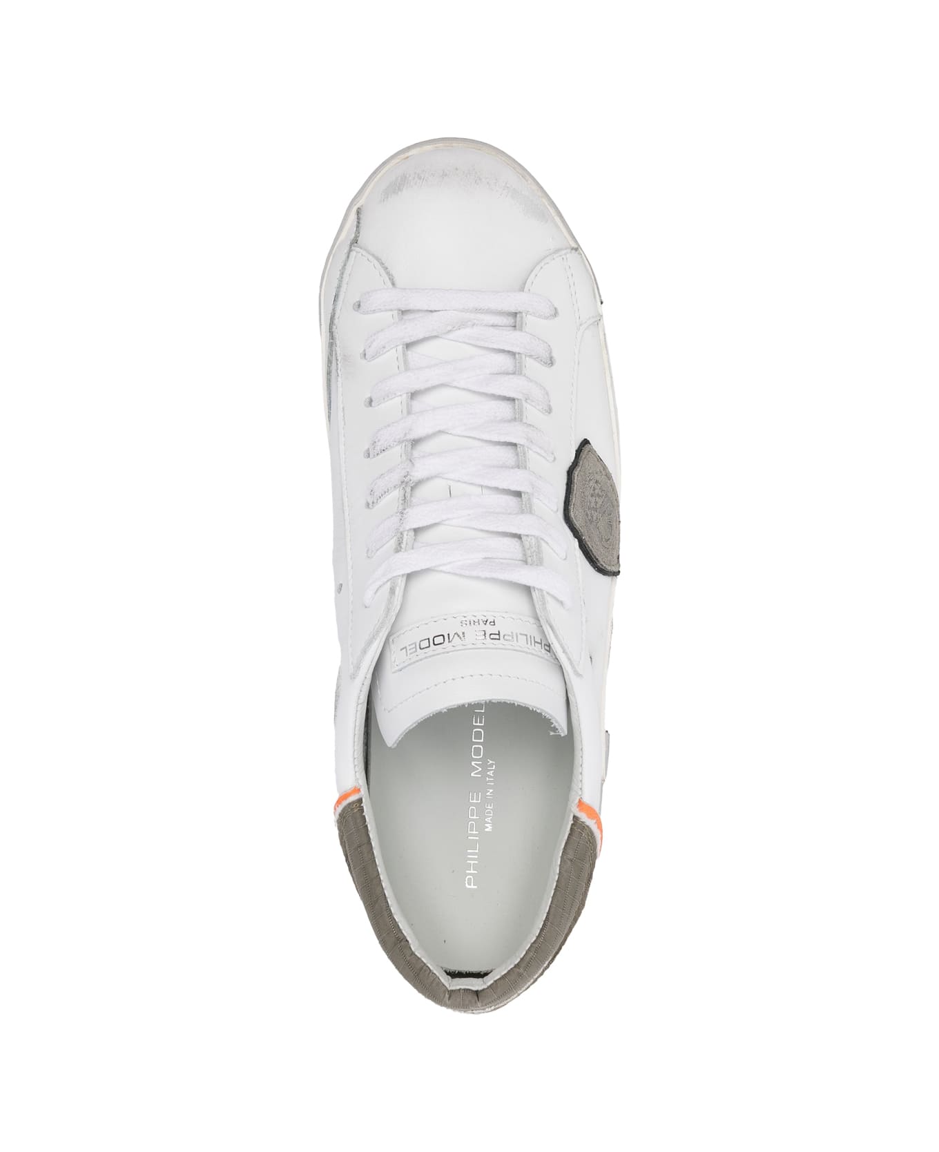 Philippe Model White And Green Prsx Sneakers - White