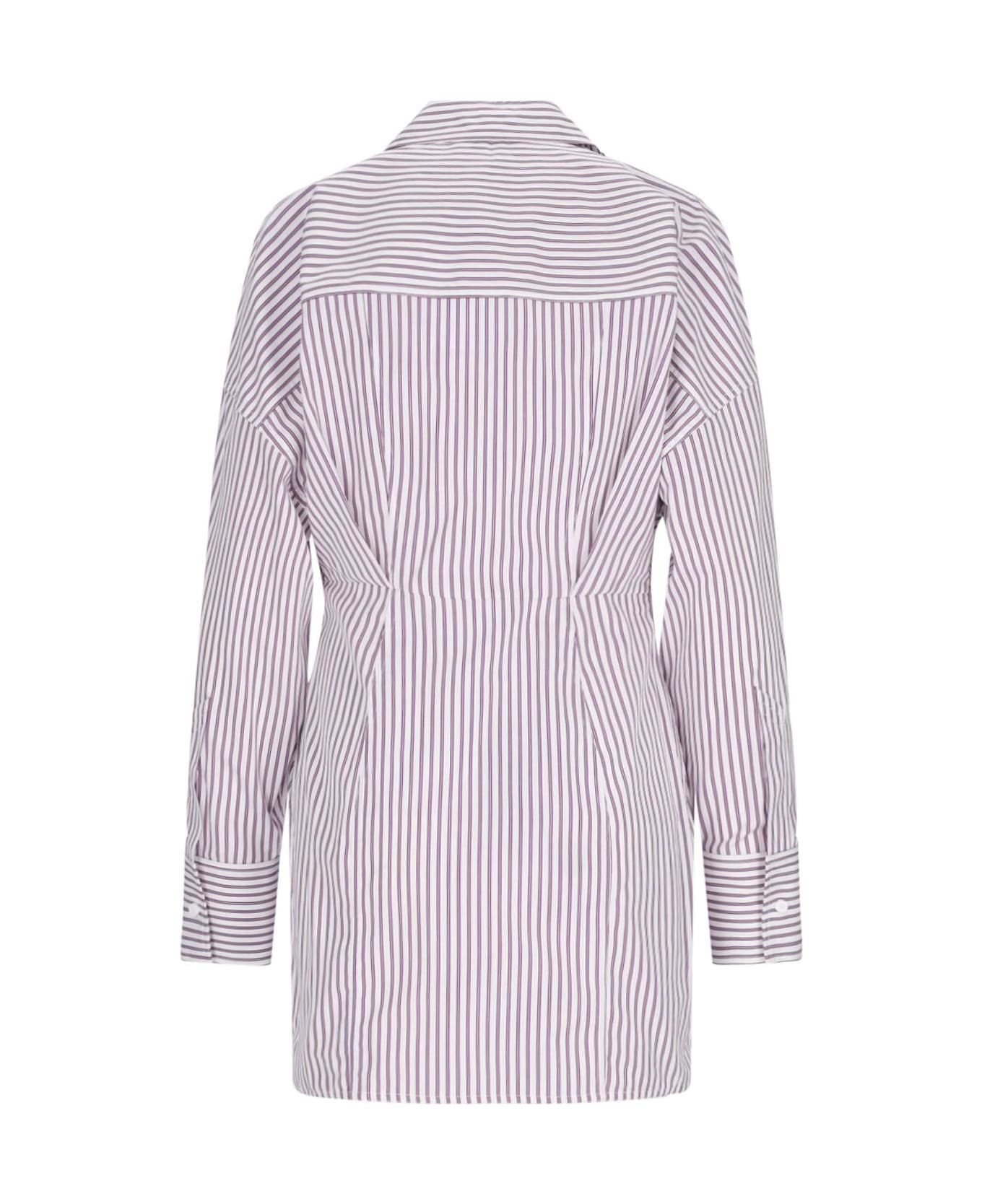The Attico Mini Shirt Dress - White