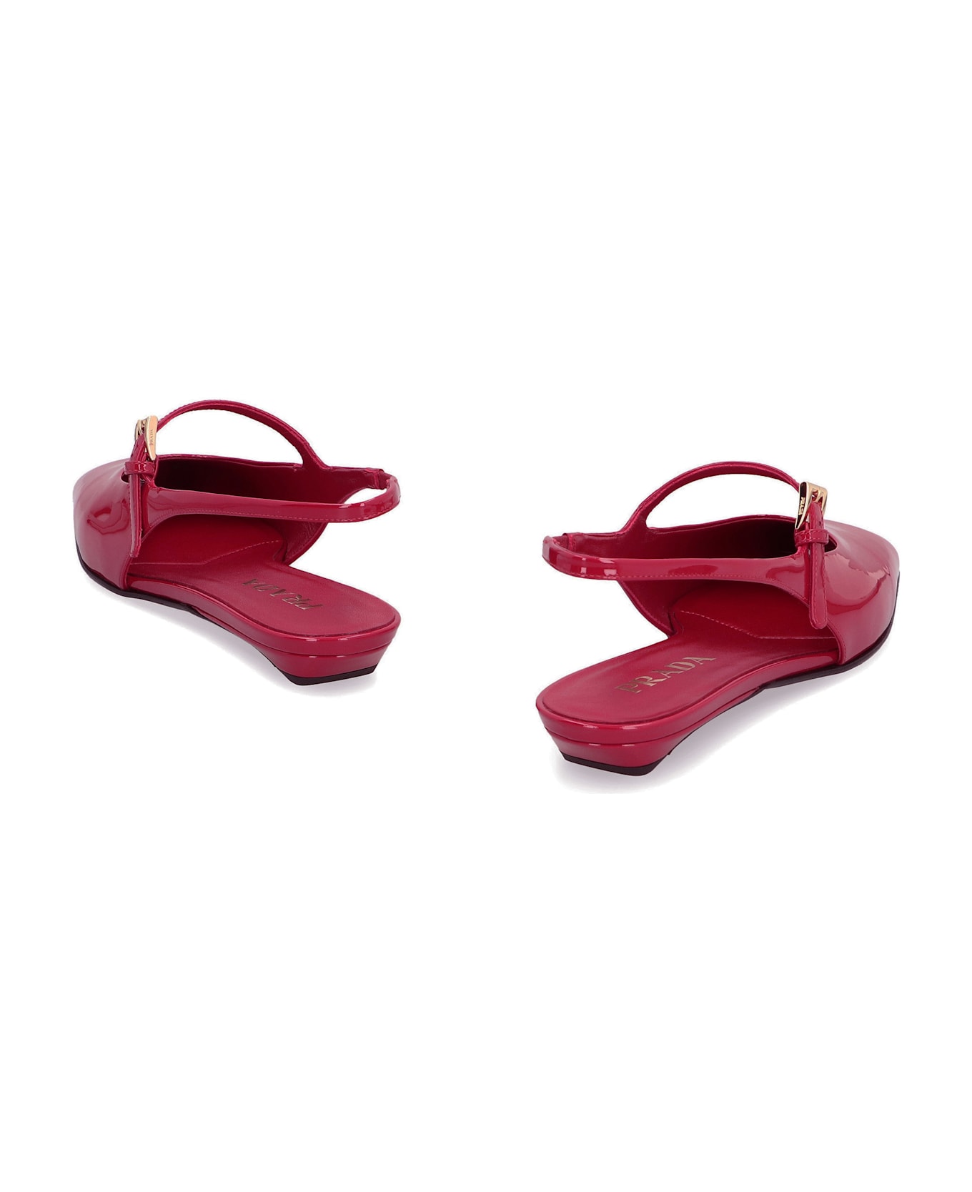 Prada Slingback Ballet Flats - CHERRY