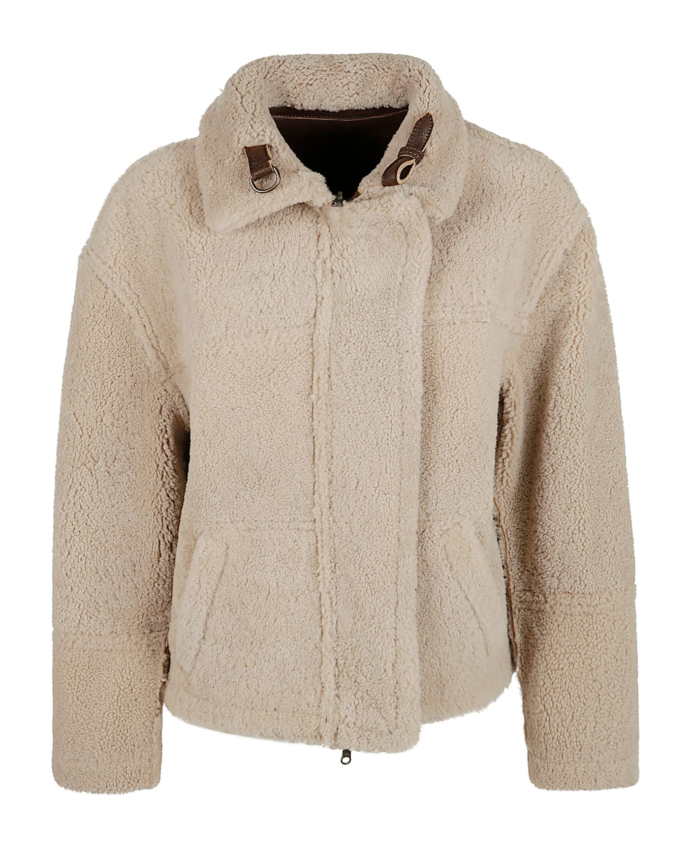 Salvatore Santoro Leather Jacket - Rust Beige