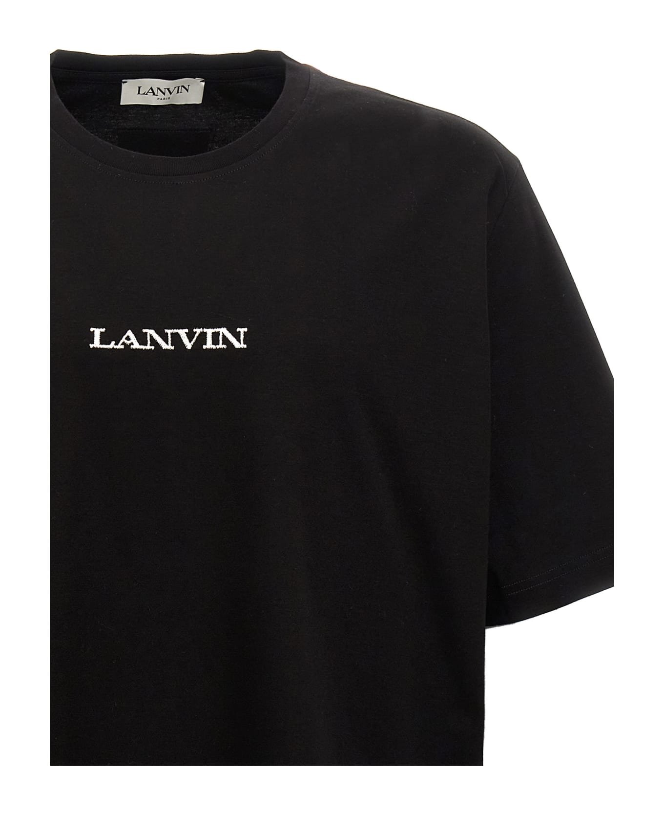 Lanvin Logo Embroidery T-shirt - Black