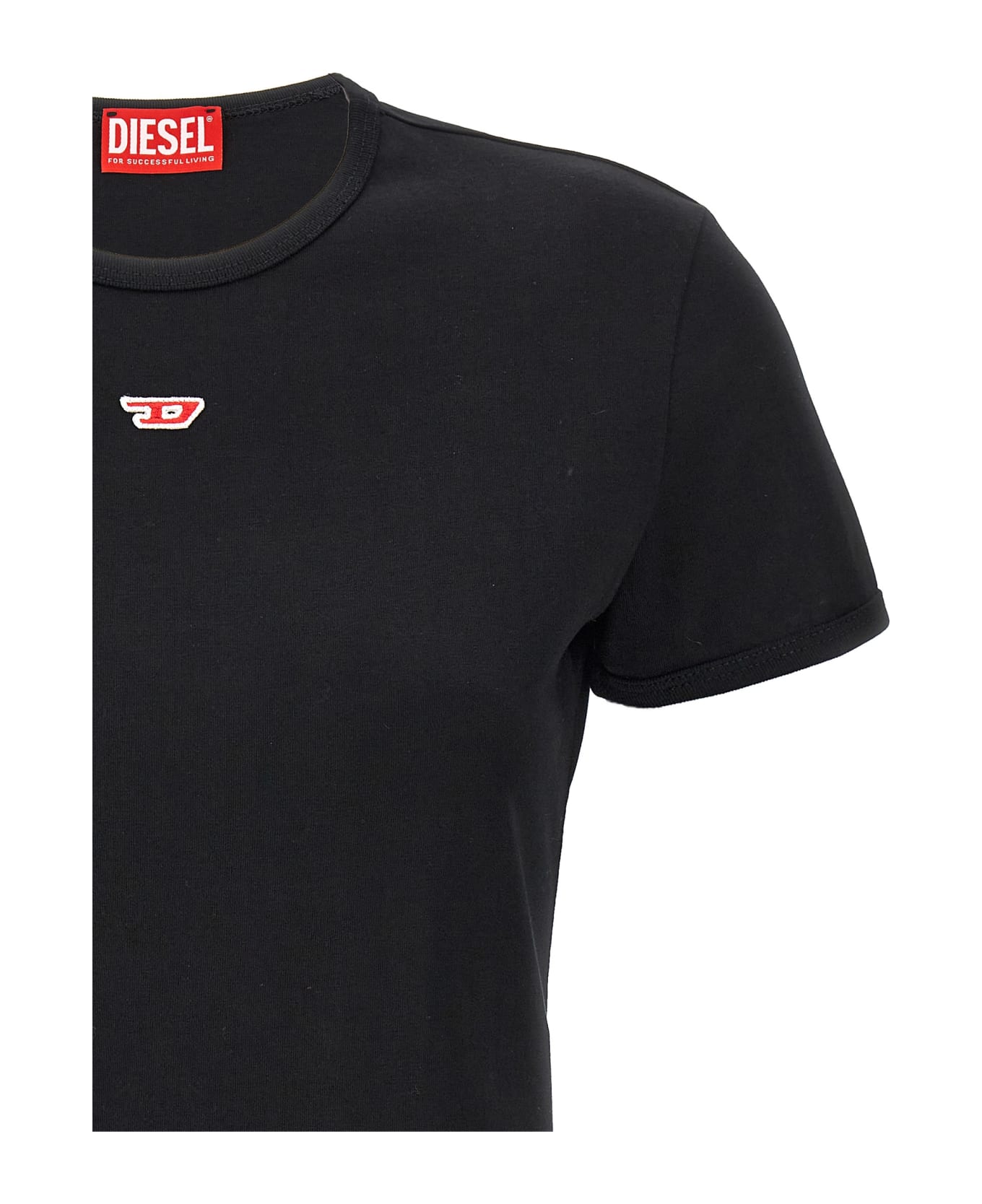 Diesel 't-uncutie-long-d' T-shirt - Black Tシャツ