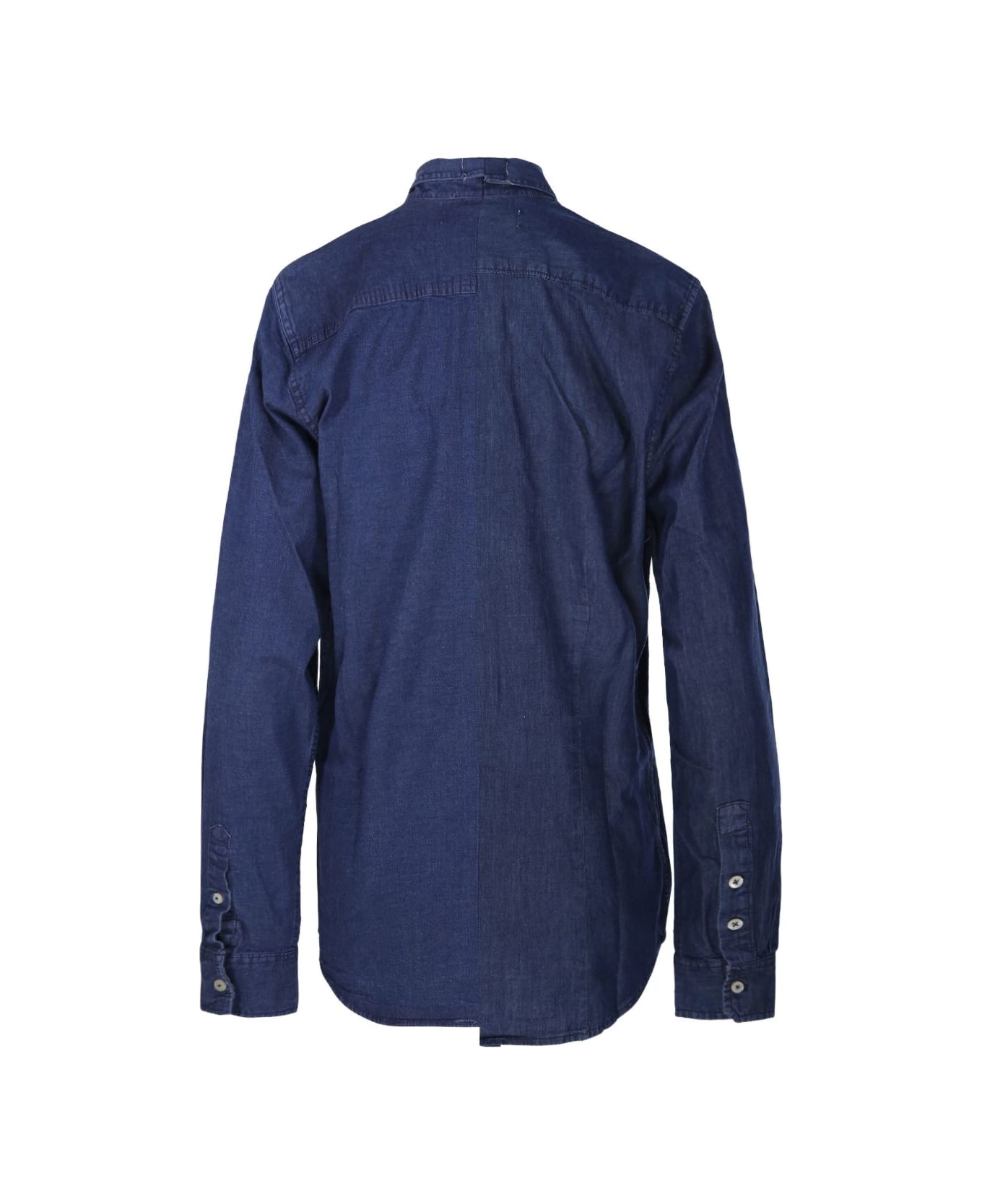 E.L.V. DENIM Denim Cotton Shirt - Blue