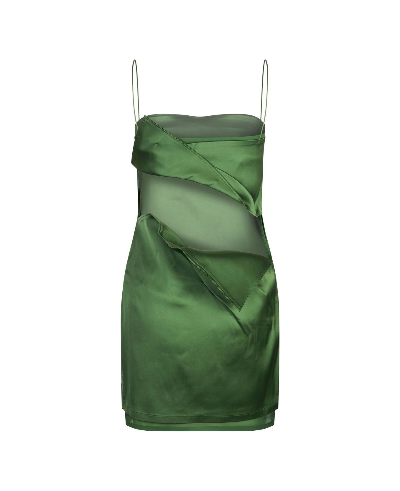 Jacquemus The Elica Slash Mini Dress - Green