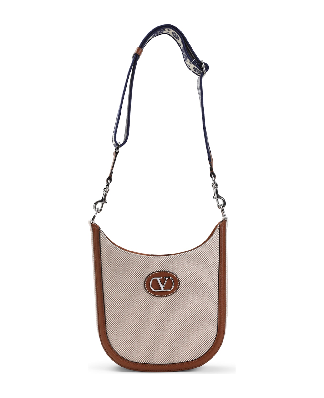 Valentino Garavani Vlogo Shoulder Bag - Nat-tobacco/sel/bia-t.di Moro/ivory-navy