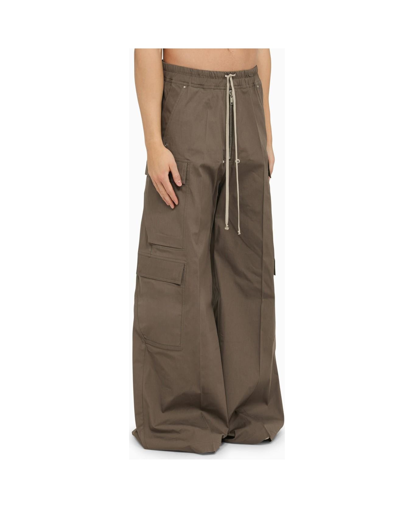 Rick Owens Wide Cargobelas Cotton Trousers - Dust