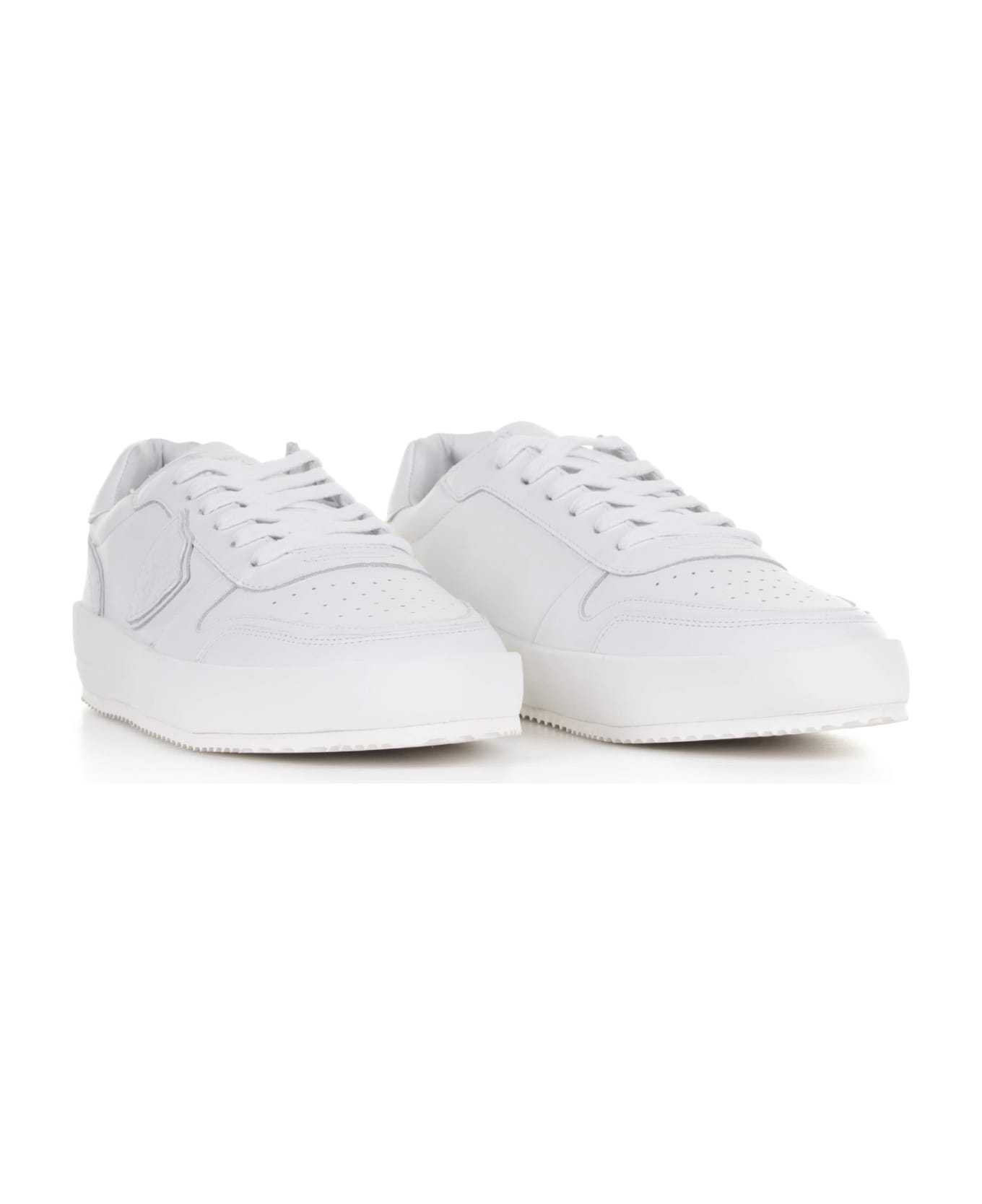 Philippe Model Nice White Low Sneakers For Men - BLANC スニーカー