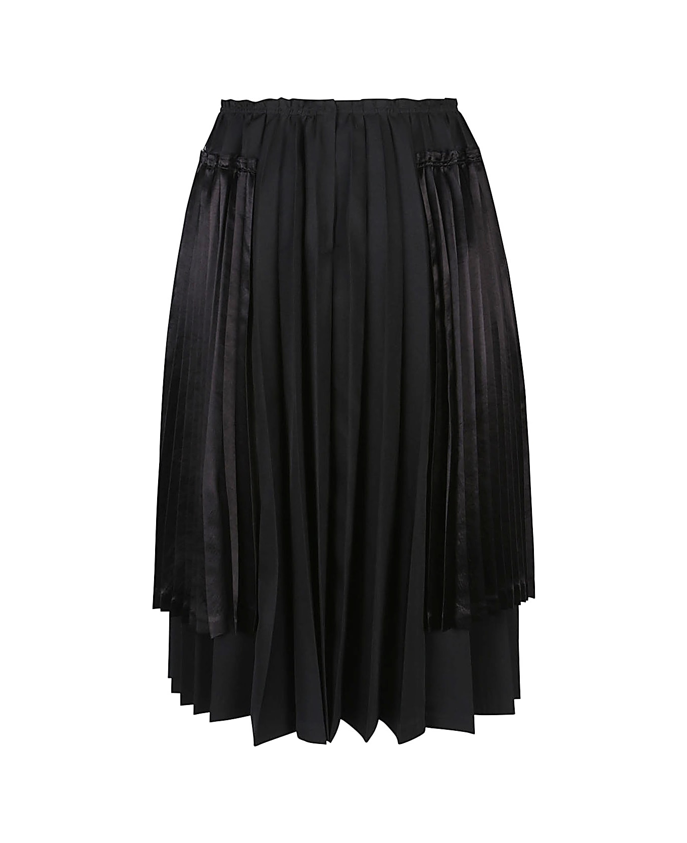 Comme des Garçons Pleated Midi Skirt - Black