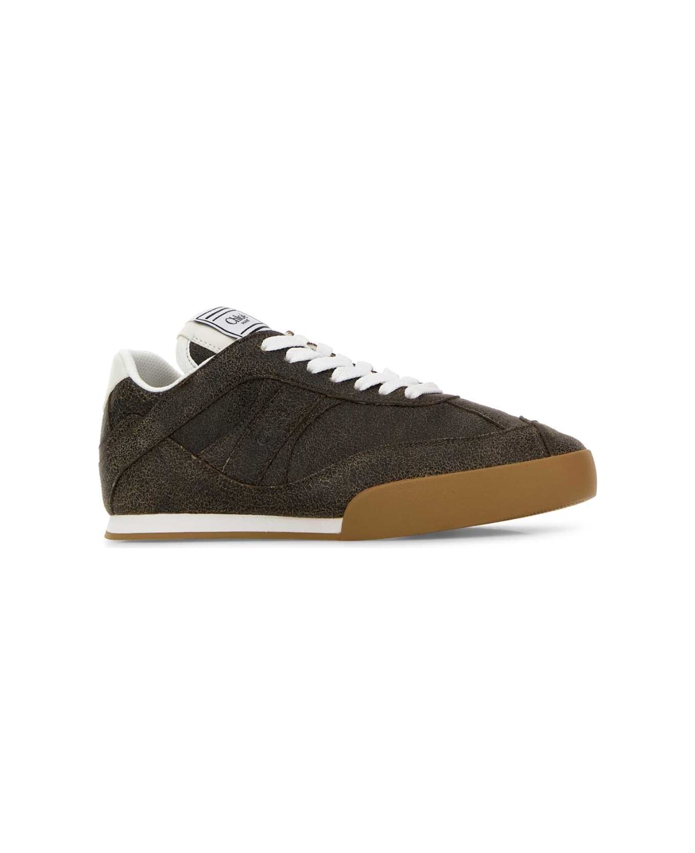 Chloé Brown Leather Chloã¨ Kick Sneakers - OAKBROWN