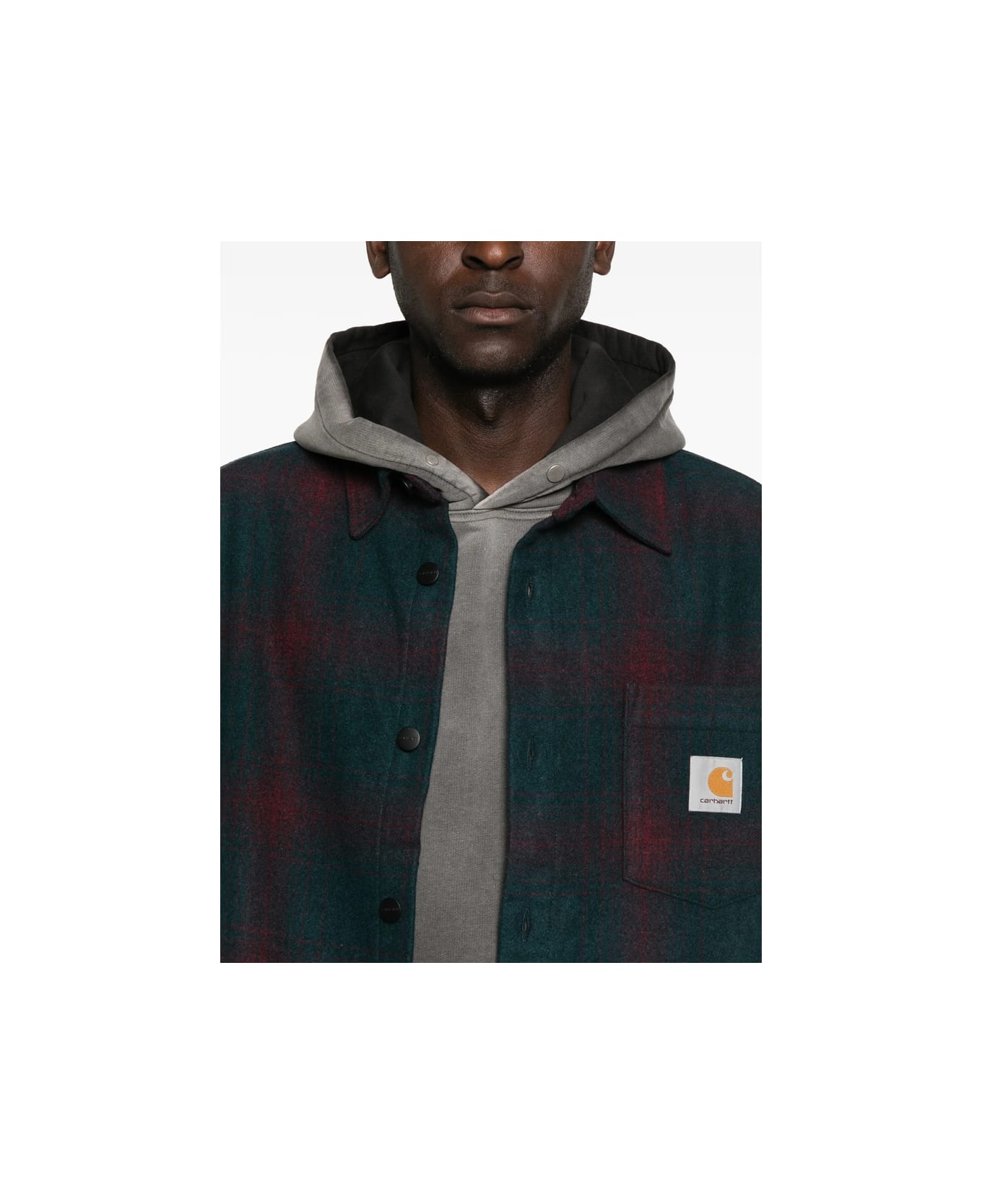 Carhartt Shirt - Kxx Brennan Check, Deep Lagoon / Rondo