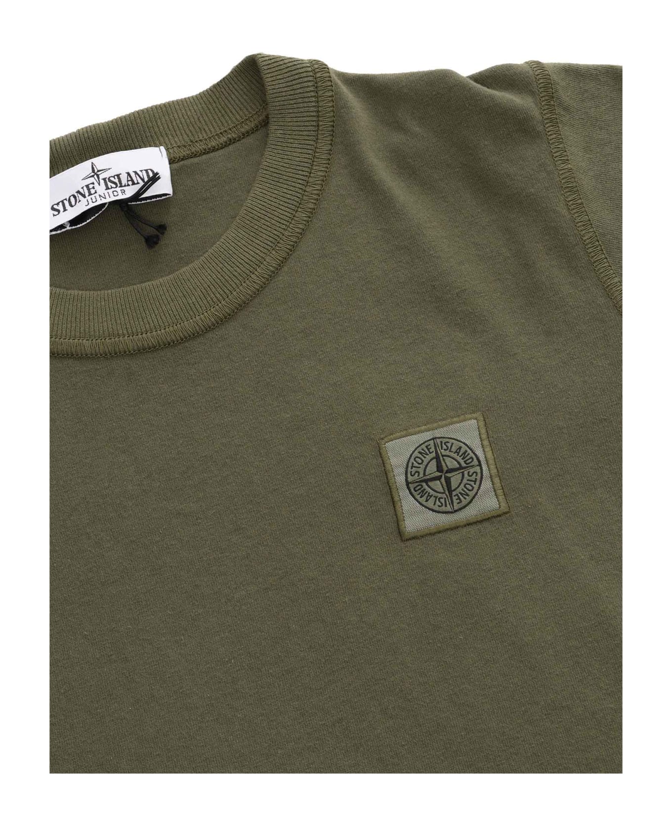 Stone Island Junior Military Green T-shirt - GREEN