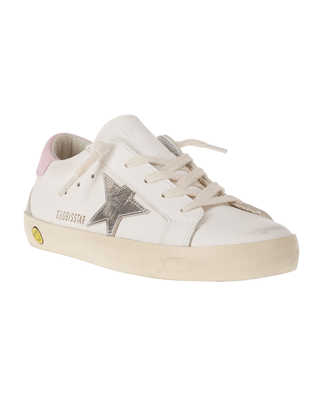 Golden Goose Super-star Leather Upper And Heel Laminated Sta - WHITE/SILVER/ICE/ORCHID PINK シューズ