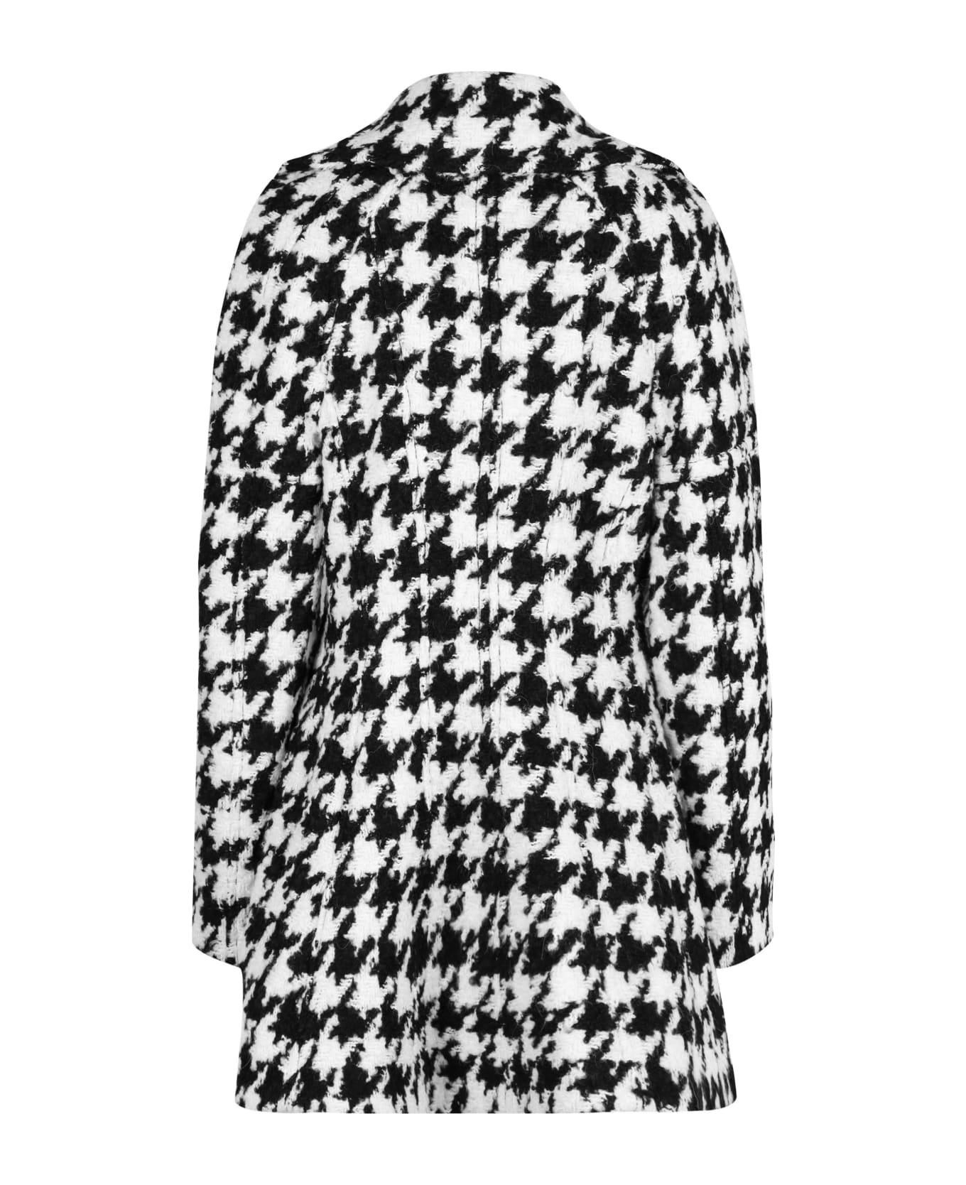 Nina Ricci Houndstooth Coat - White